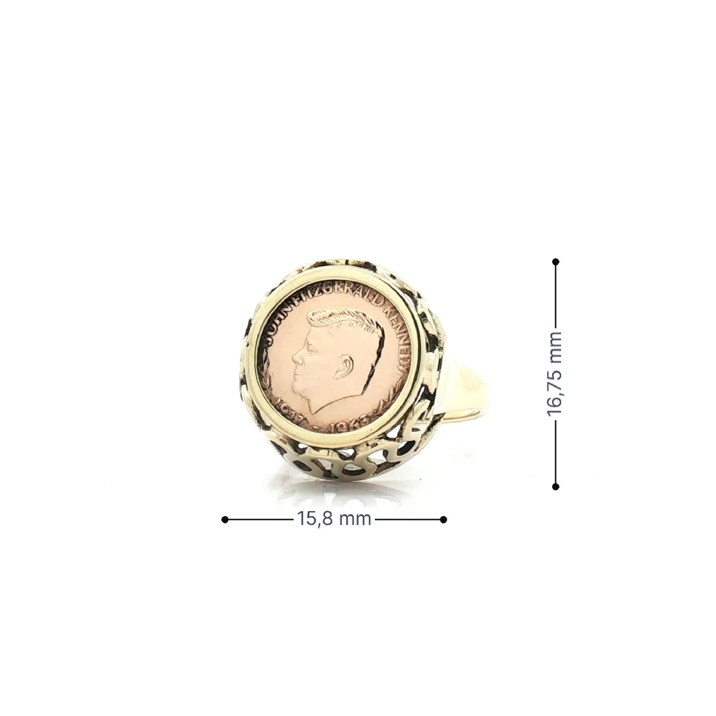 Ring Gelbgold mit Münze Ring Gelbgold mit Münze