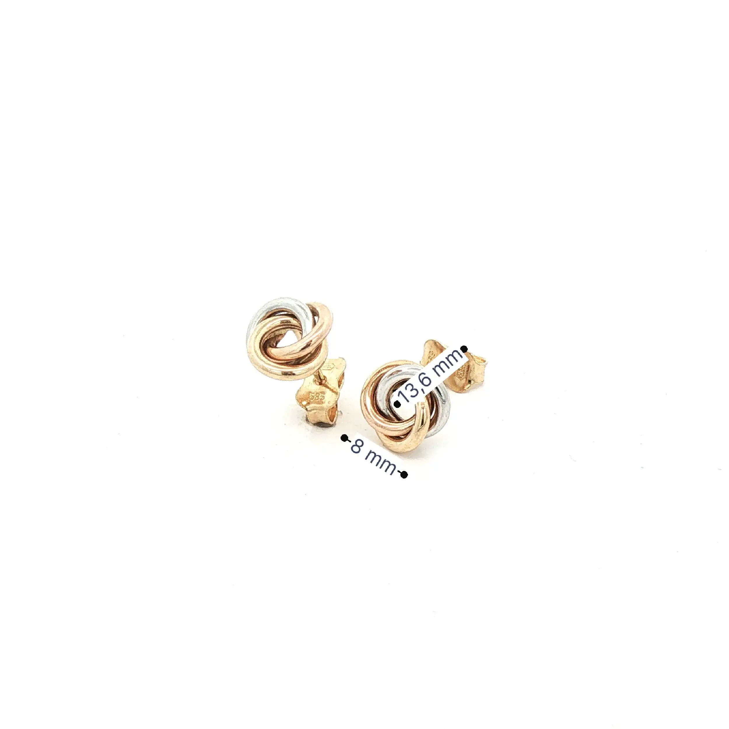 Ohrstecker Tricolor "Knoten"