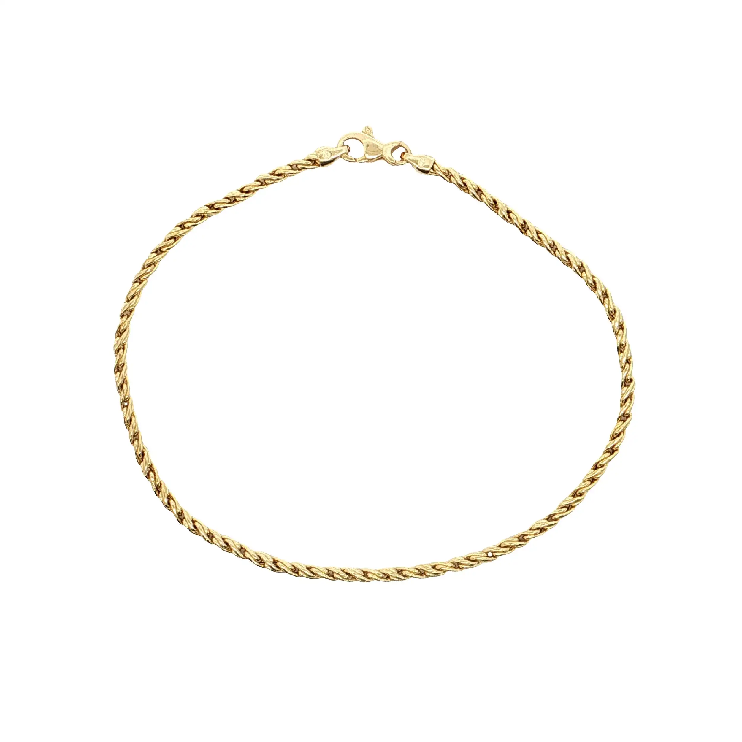 Zopfarmband Gelbgold