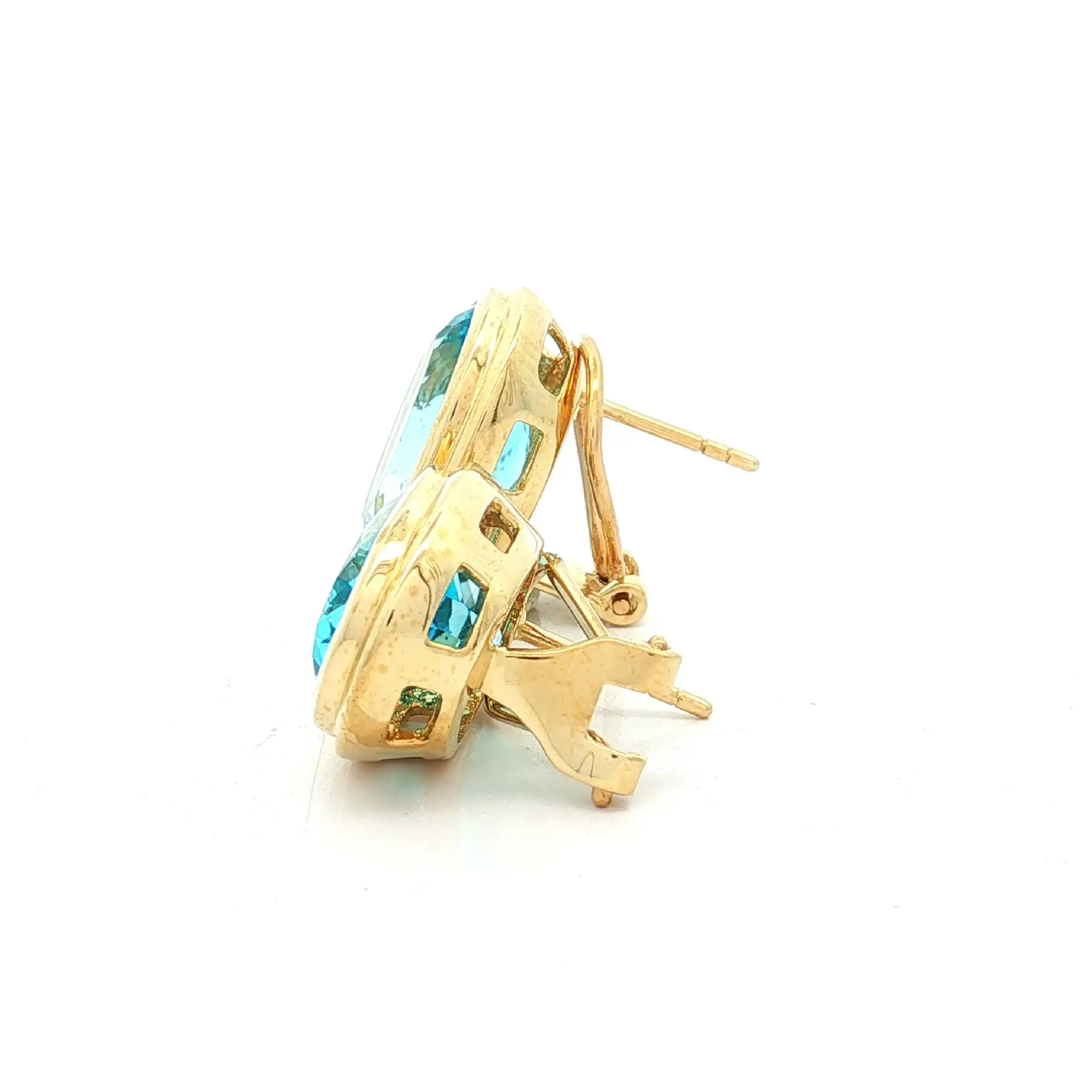Paar Ohrringe Gelbgold mit Topas Paar Ohrringe Gelbgold mit Topas