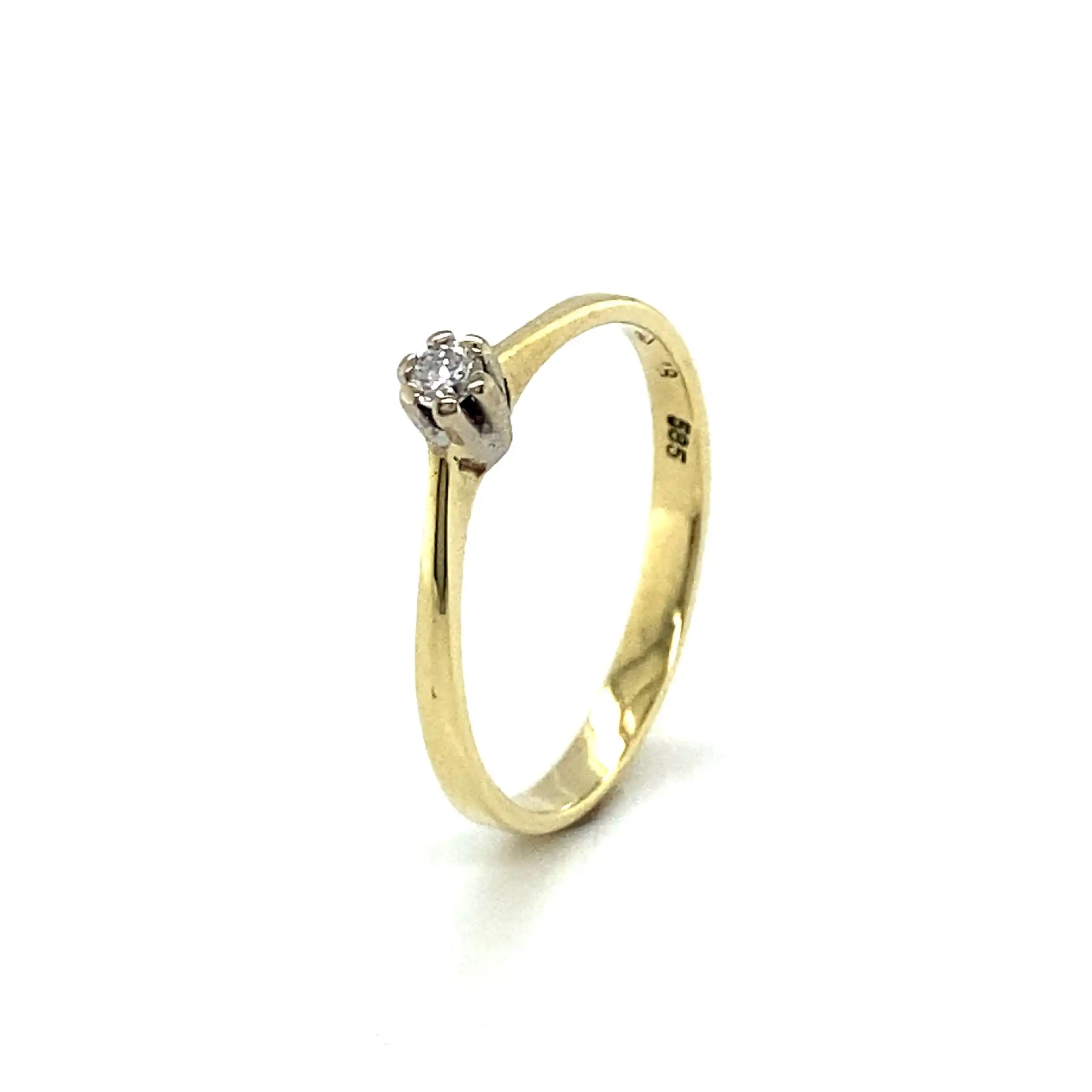 Ring Bicolor mit Brillant Ring Bicolor mit Brillant