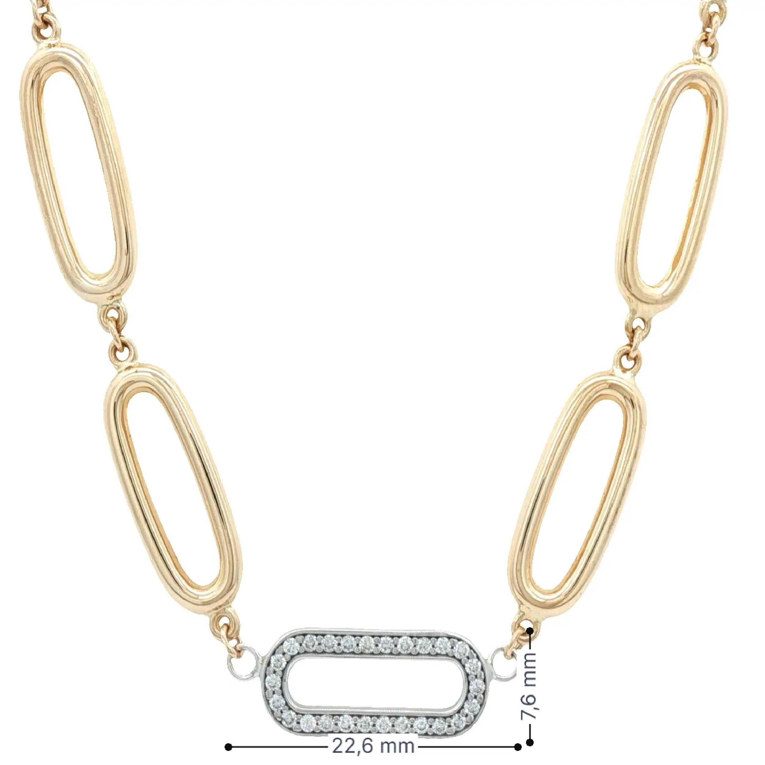 Gliedercollier Bicolor mit Brillanten Gliedercollier Bicolor mit Brillanten