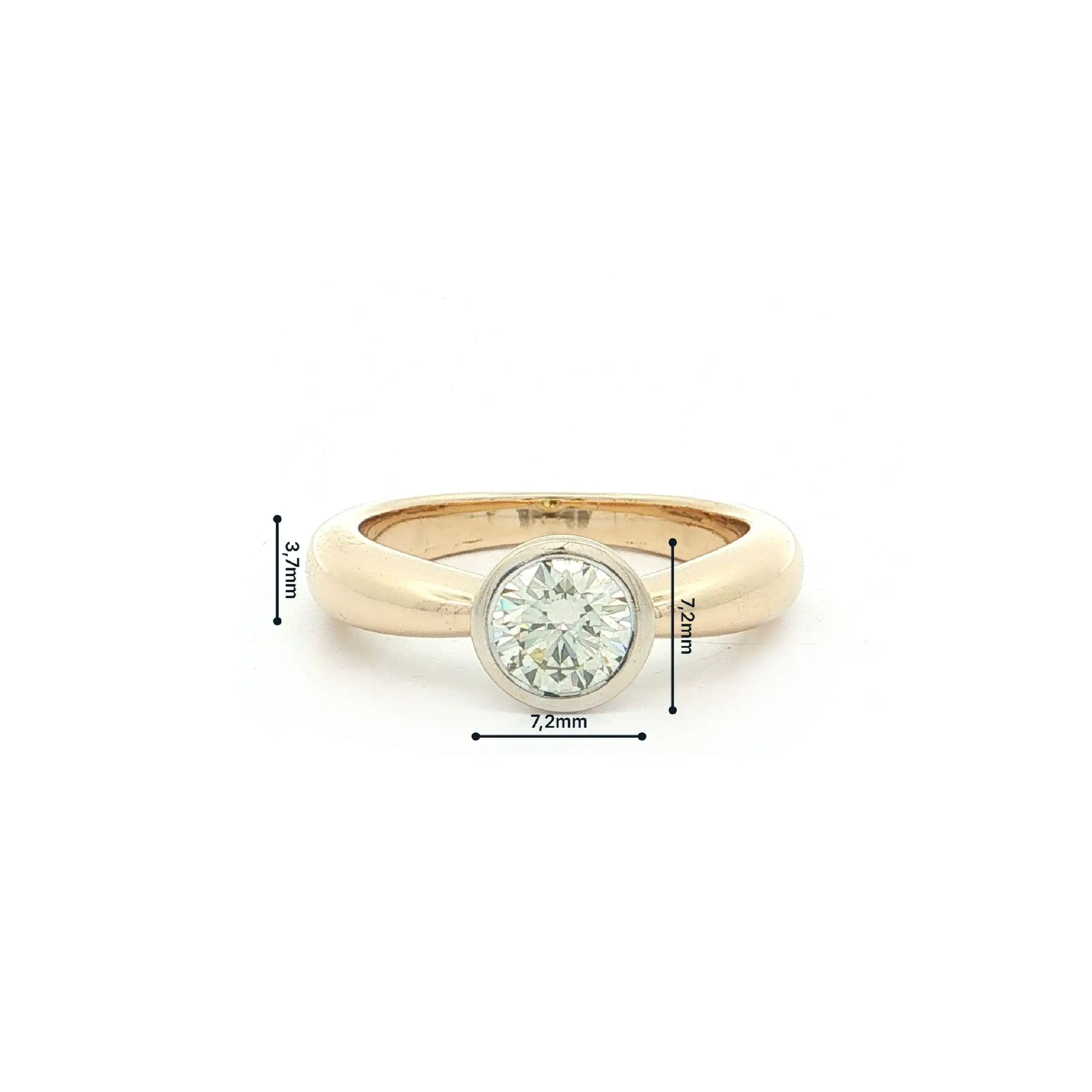 Ring Bicolor mit Brillant