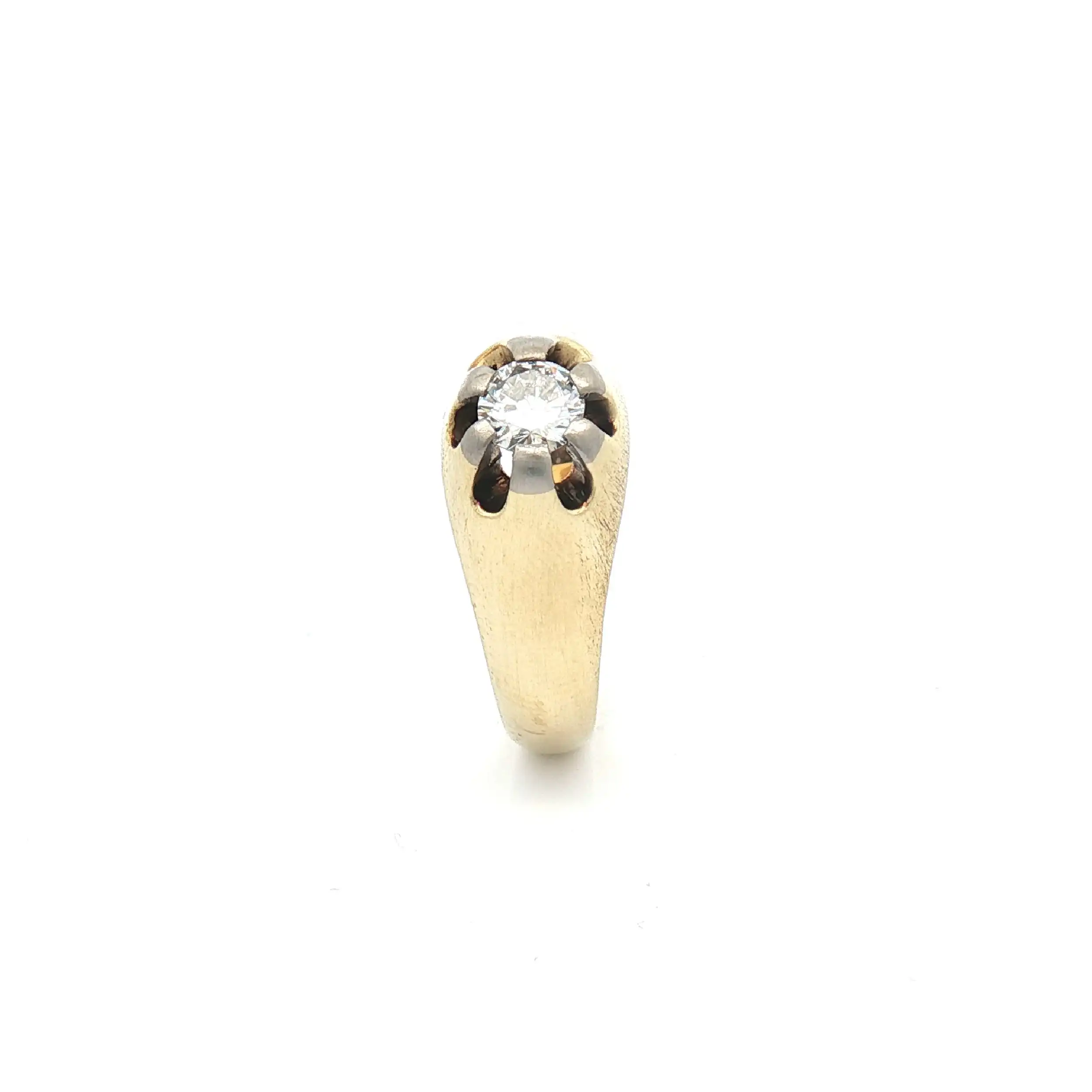 Ring Bicolor mattiert mit Brillant Ring Bicolor mattiert mit Brillant