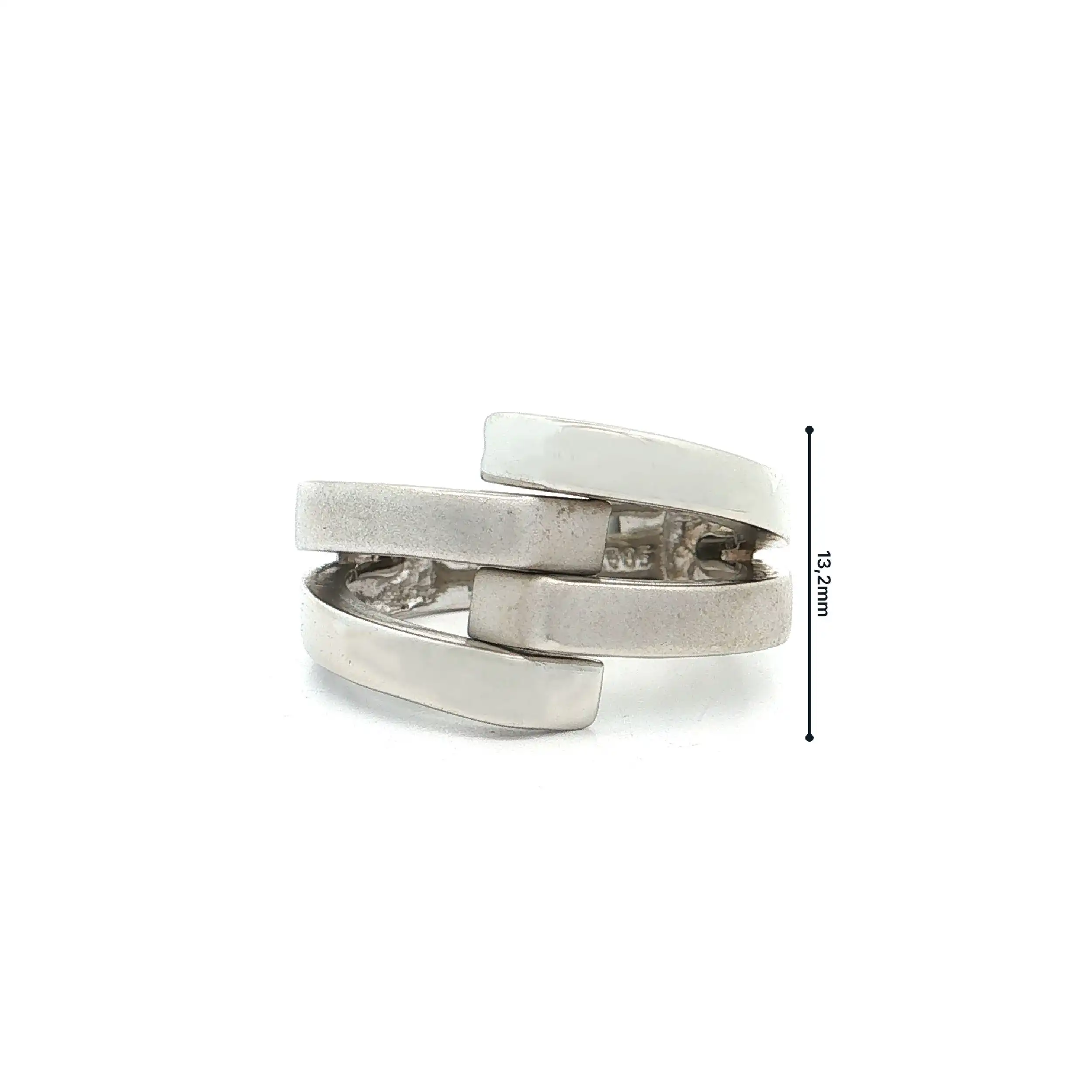 Ring Weißgold teilmattiert