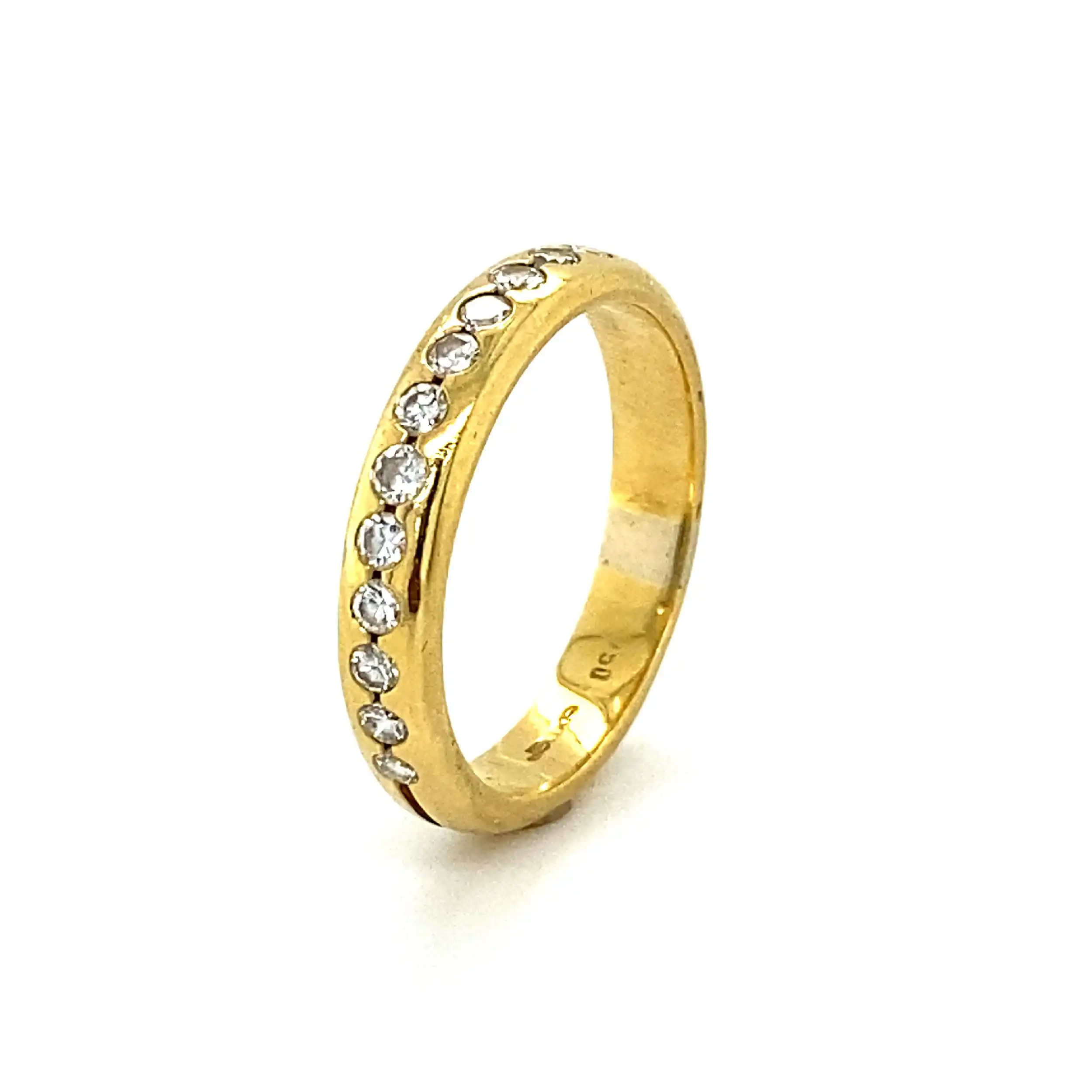 Halbmemoryring Gelbgold mit Brillanten Halbmemoryring Gelbgold mit Brillanten