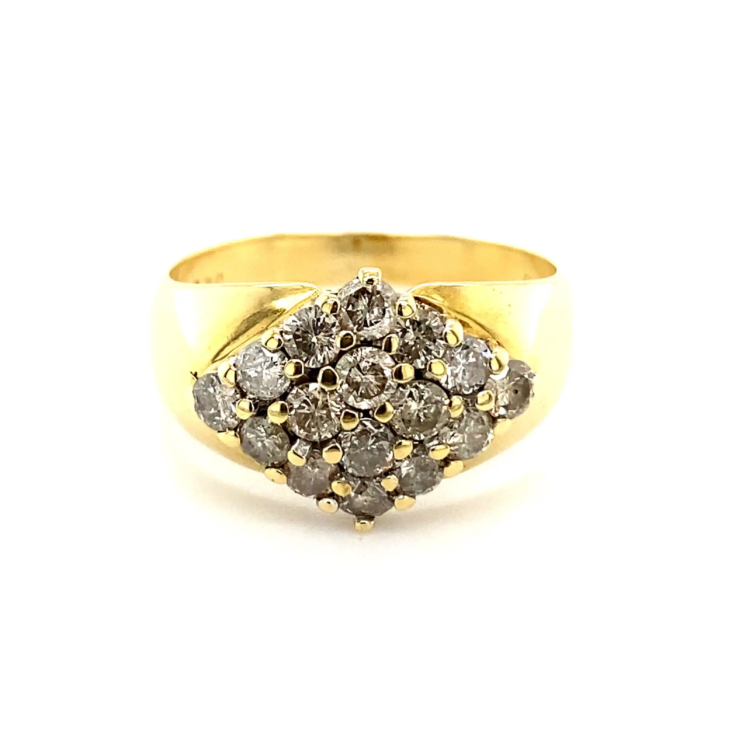 Ring Gelbgold mit Brillanten, graviert mit 1.30ct Ring Gelbgold mit Brillanten, graviert mit 1.30ct