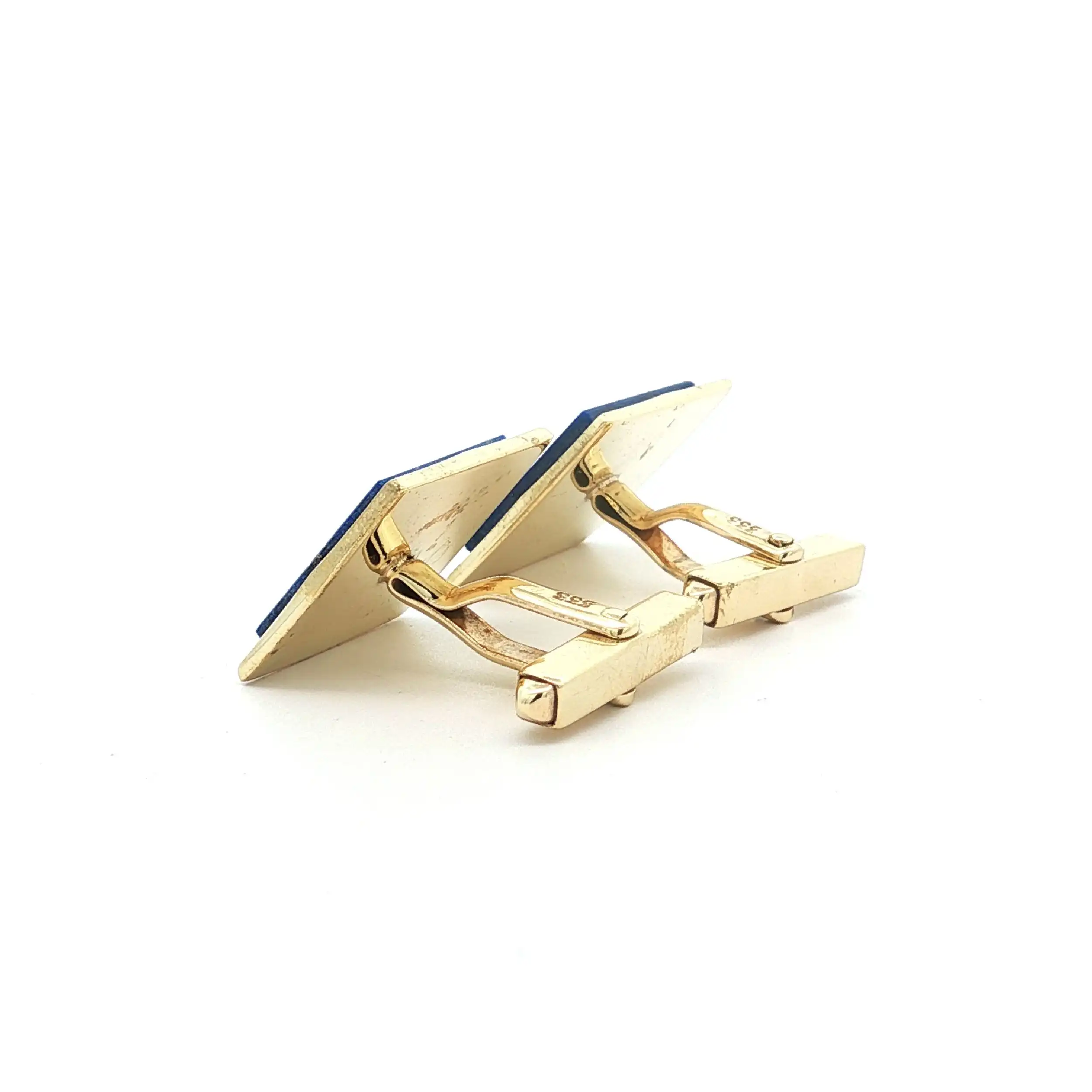 Manschettenknöpfe Gelbgold mit Lapislazuli Manschettenknöpfe Gelbgold mit Lapislazuli