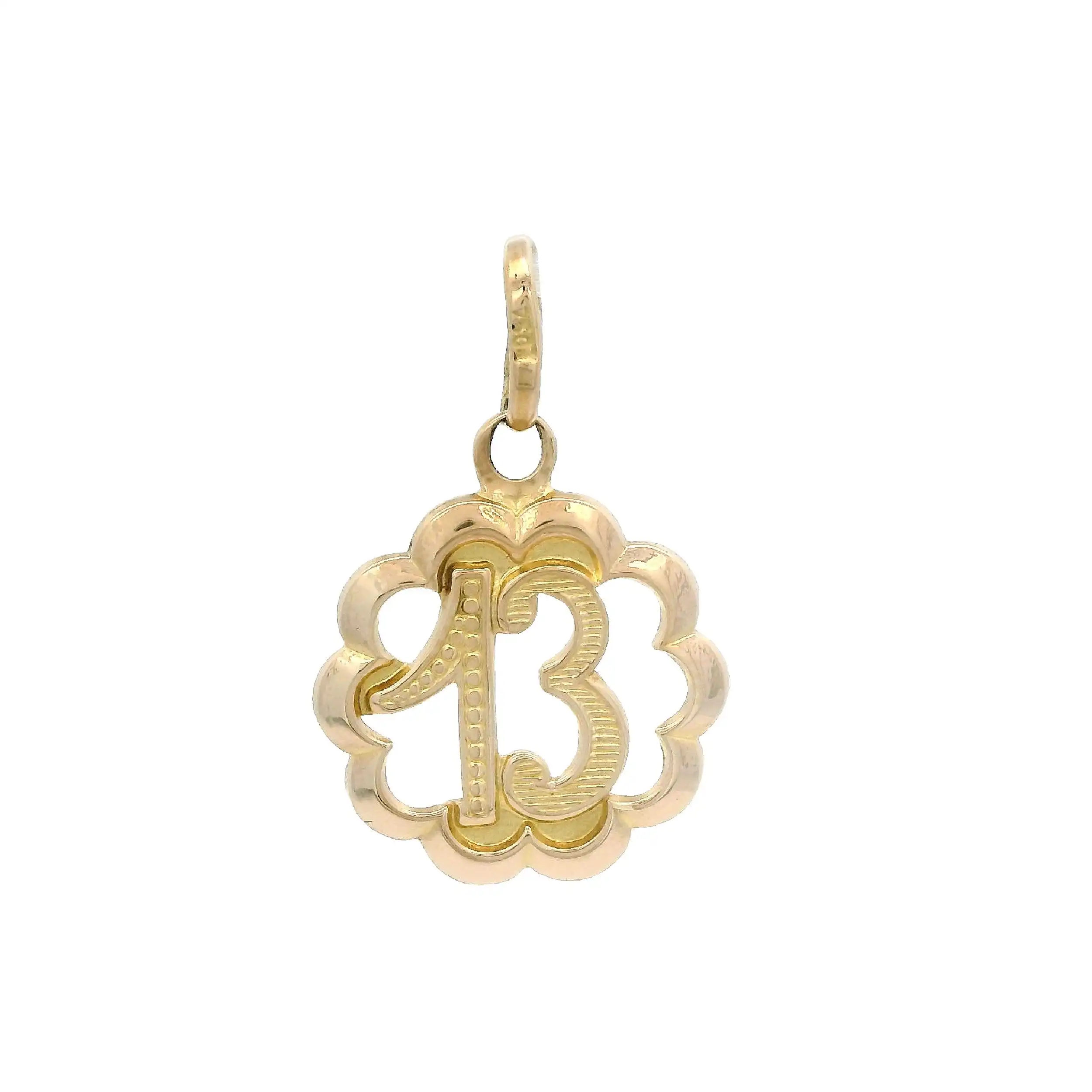 Anhänger Gelbgold "13"