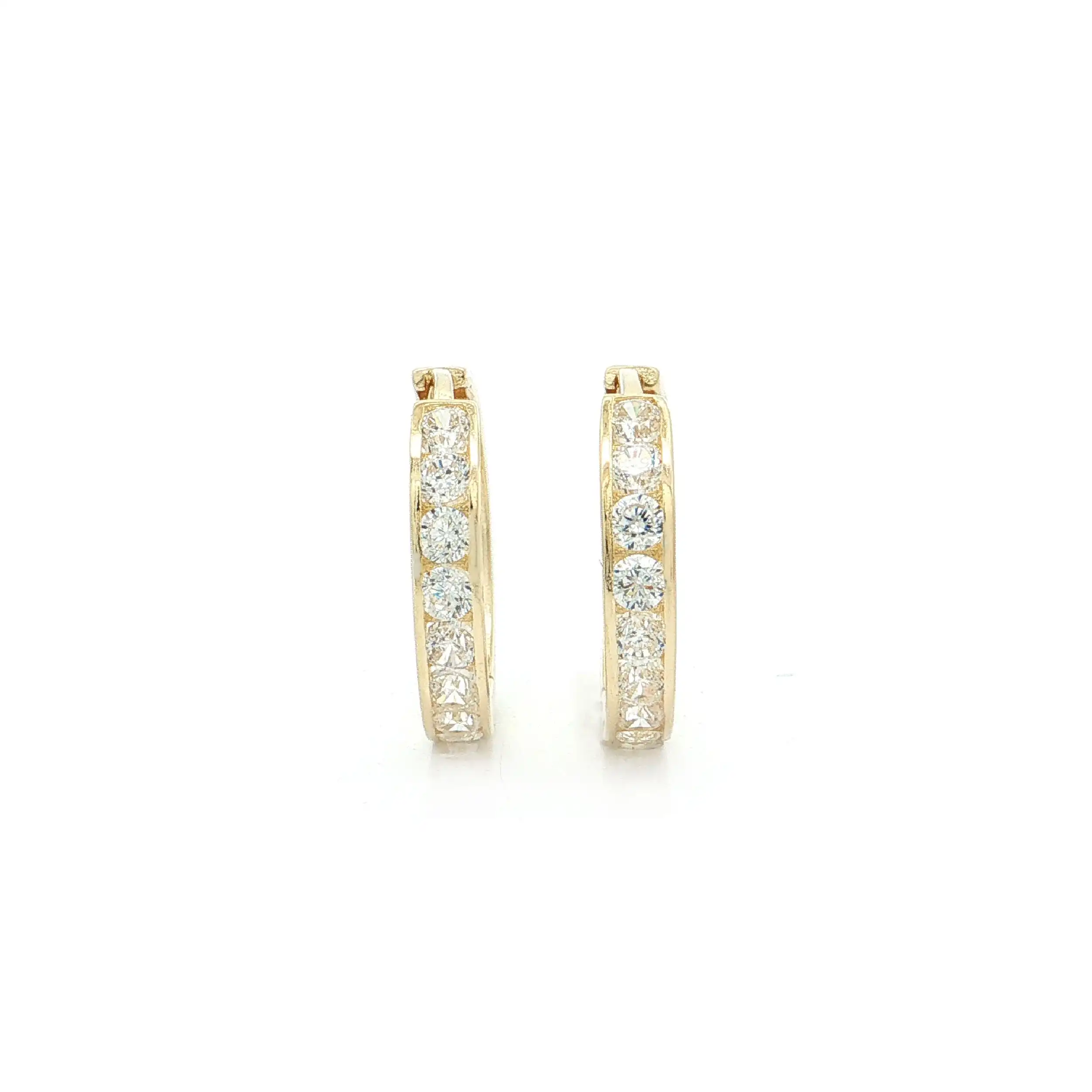 Creolen Gelbgold mit Zirkonia Creolen Gelbgold mit Zirkonia
