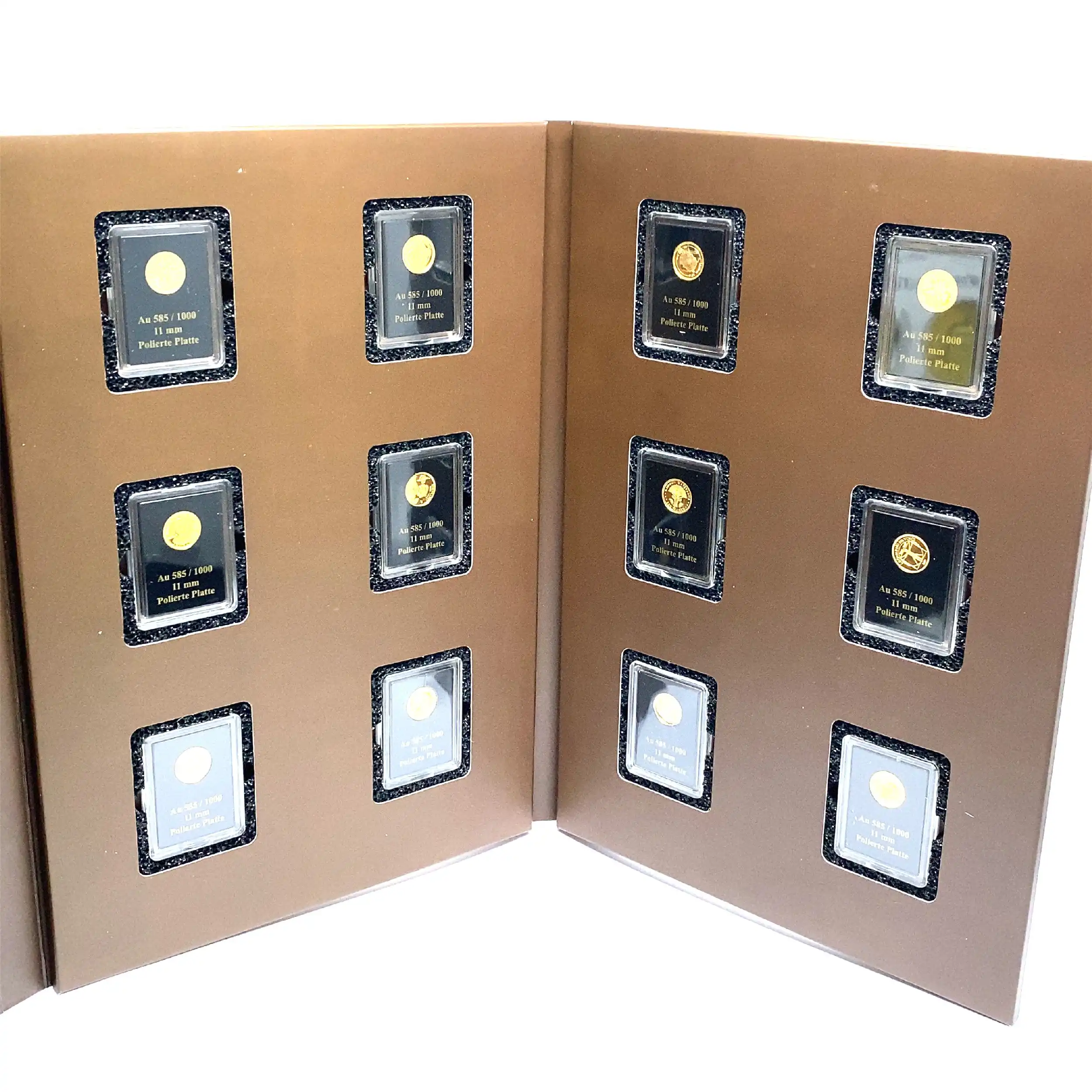 Album "Die kleinsten Goldmünzen der Welt" mit Zertifikat