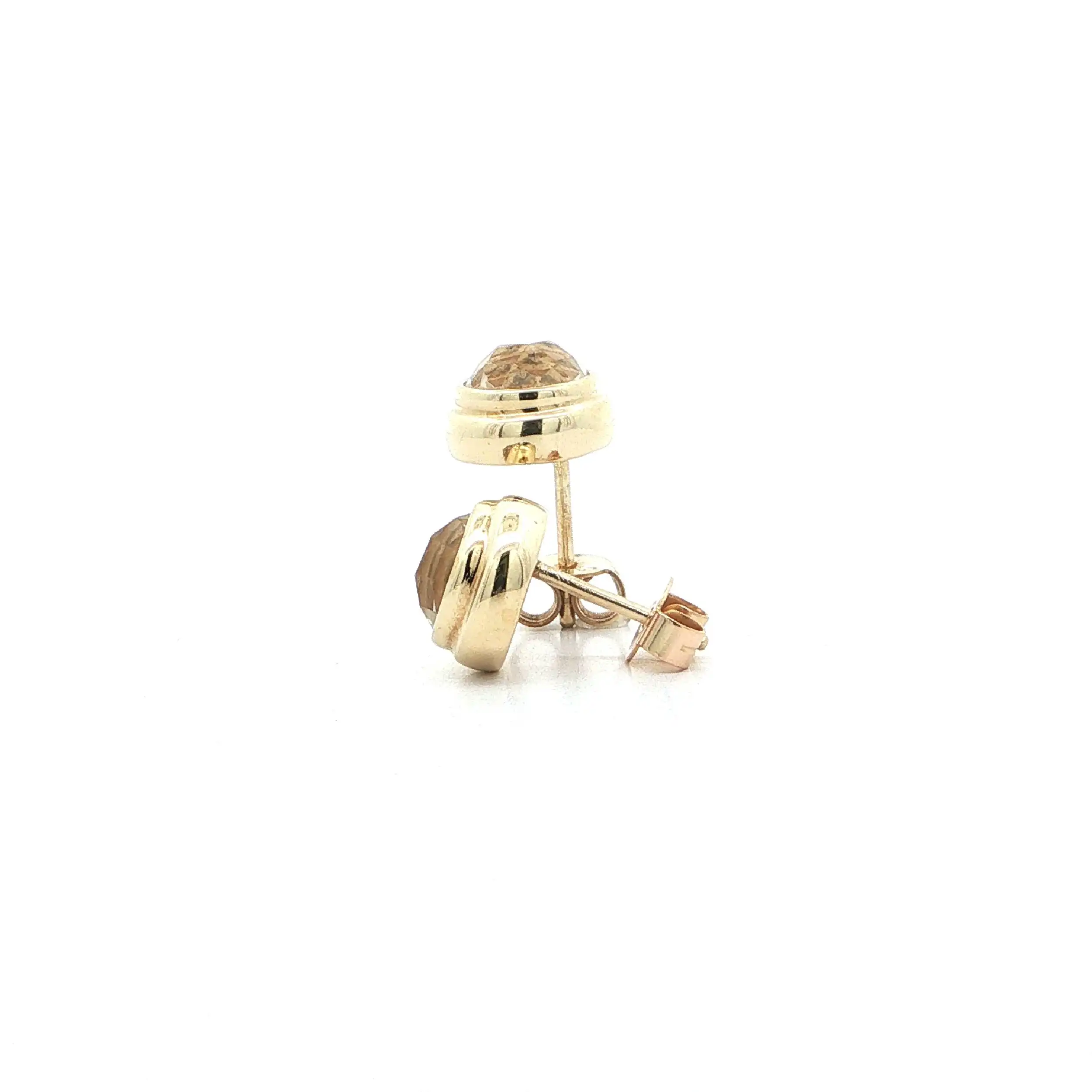 Ohrstecker Gelbgold mit Bergkristall Ohrstecker Gelbgold mit Bergkristall