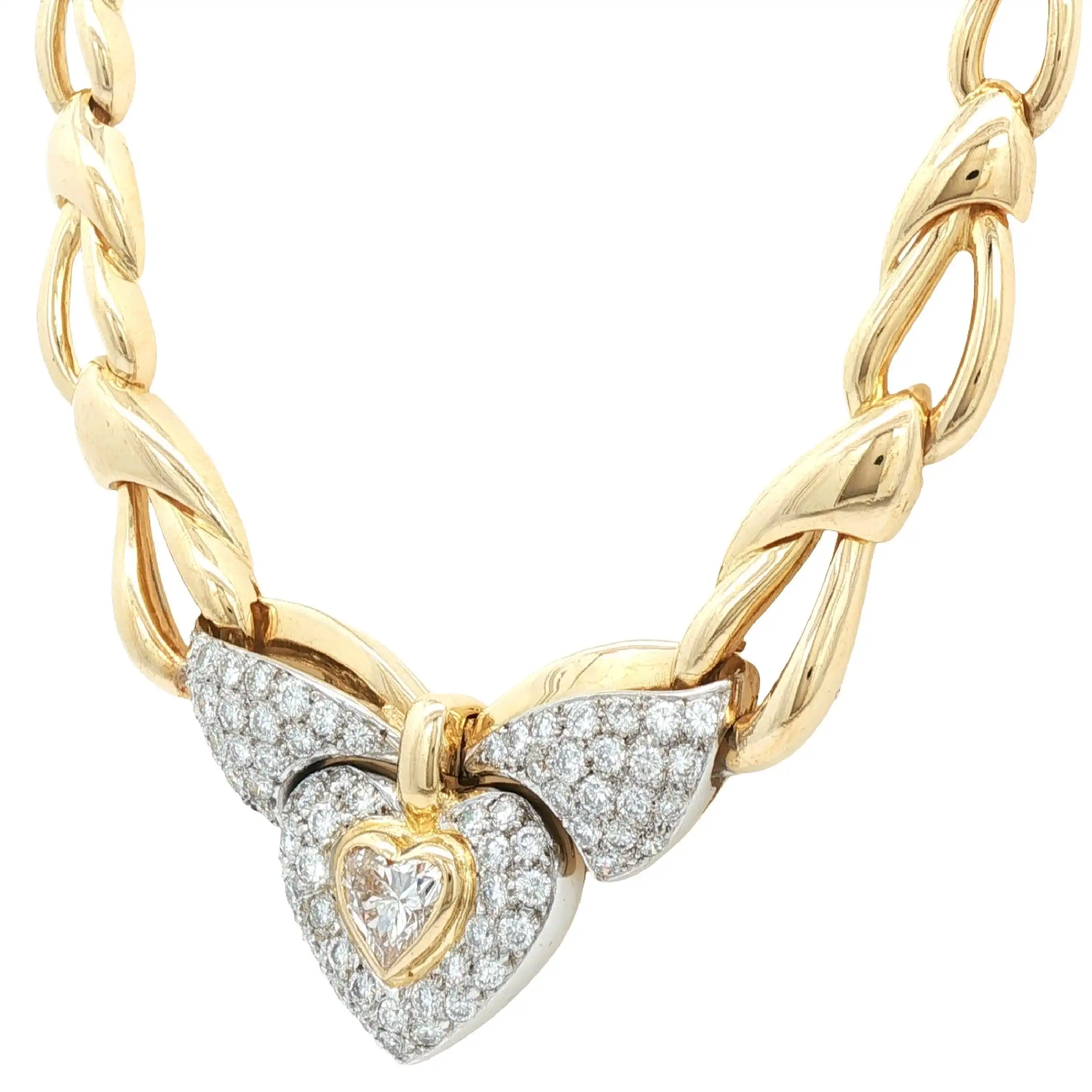 Collier Bicolor mit Brillanten