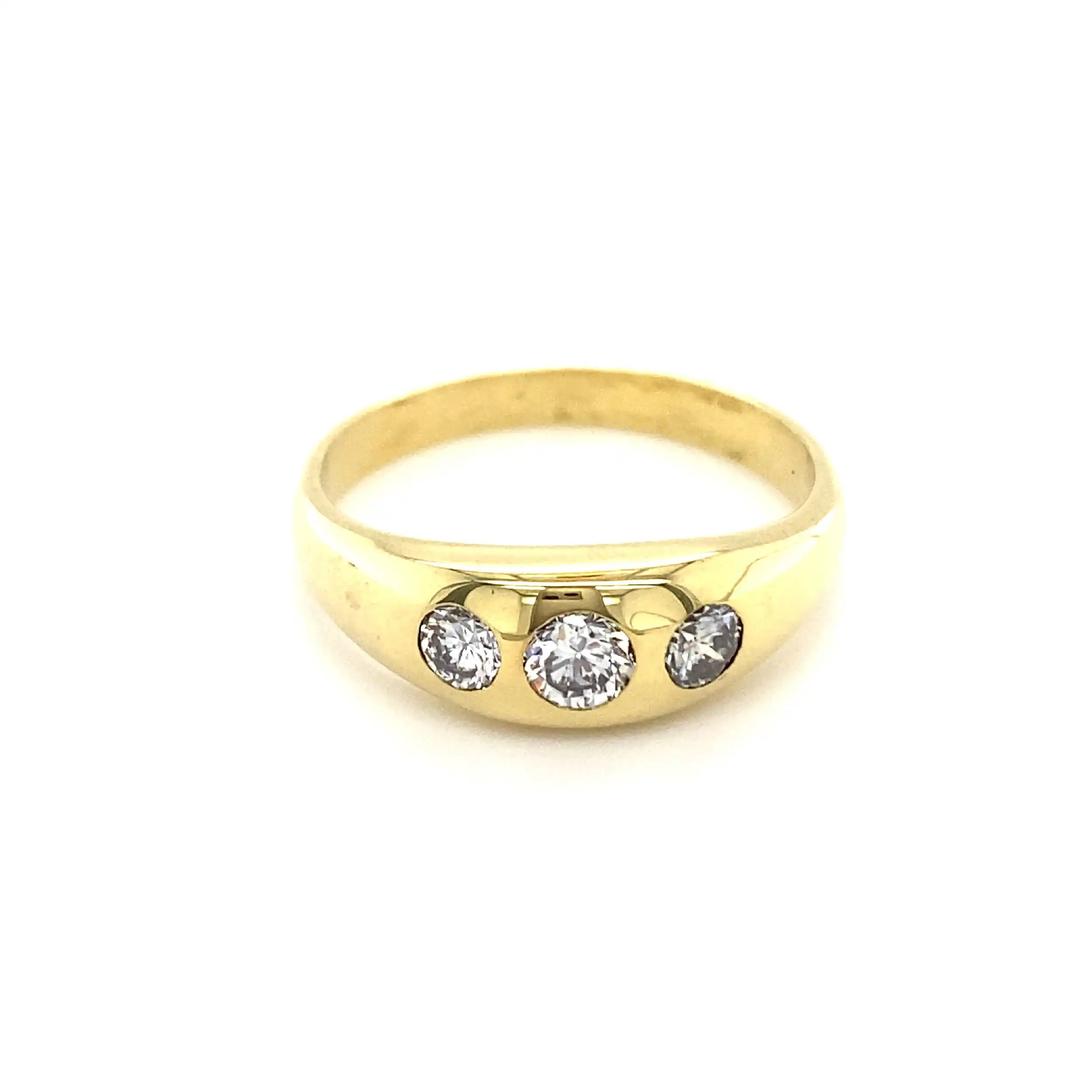 Ring Gelbgold mit Brillanten, graviert mit 0,60ct. Ring Gelbgold mit Brillanten, graviert mit 0,60ct.