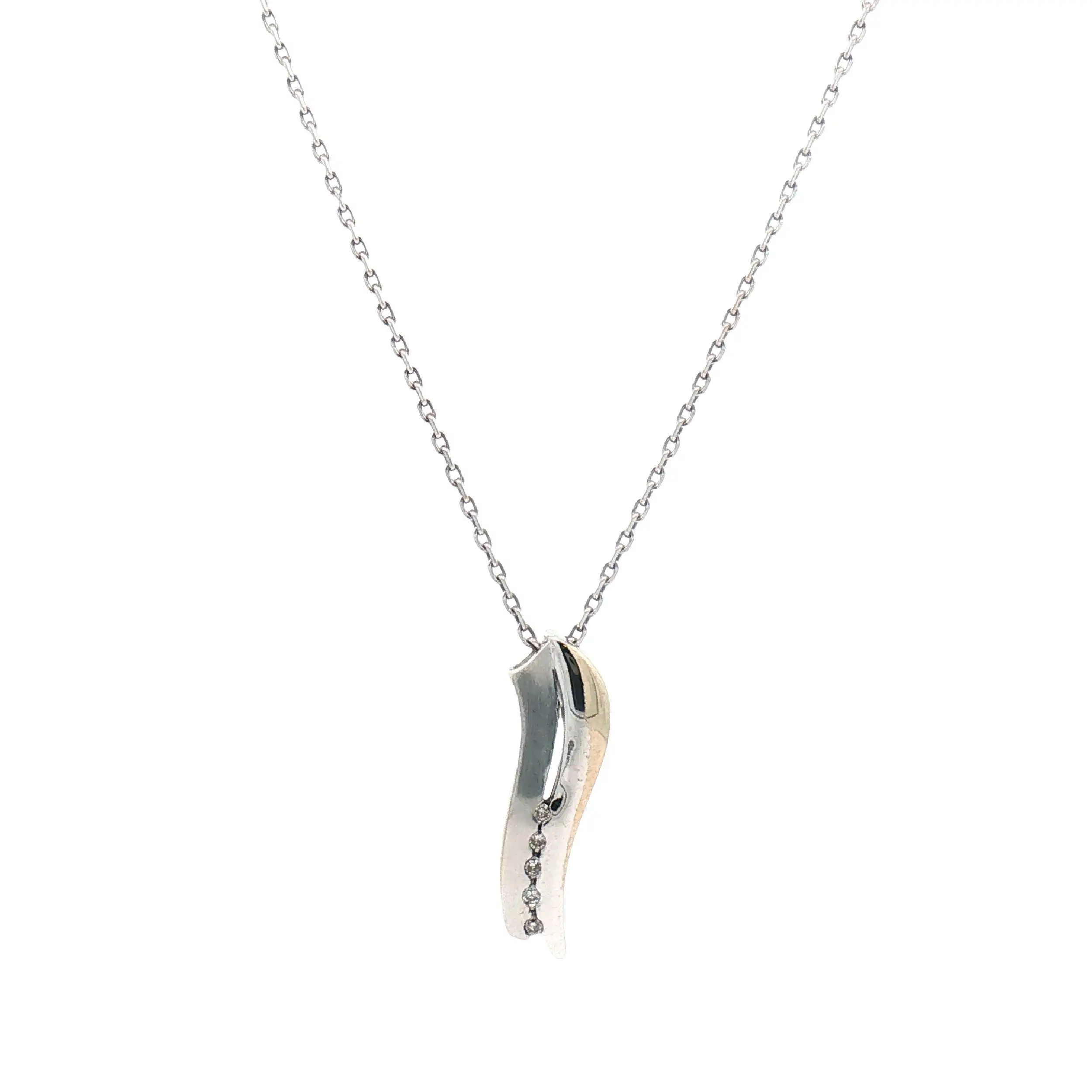 Kette Weißgold mit Anhänger und Brillanten Kette Weißgold mit Anhänger und Brillanten
