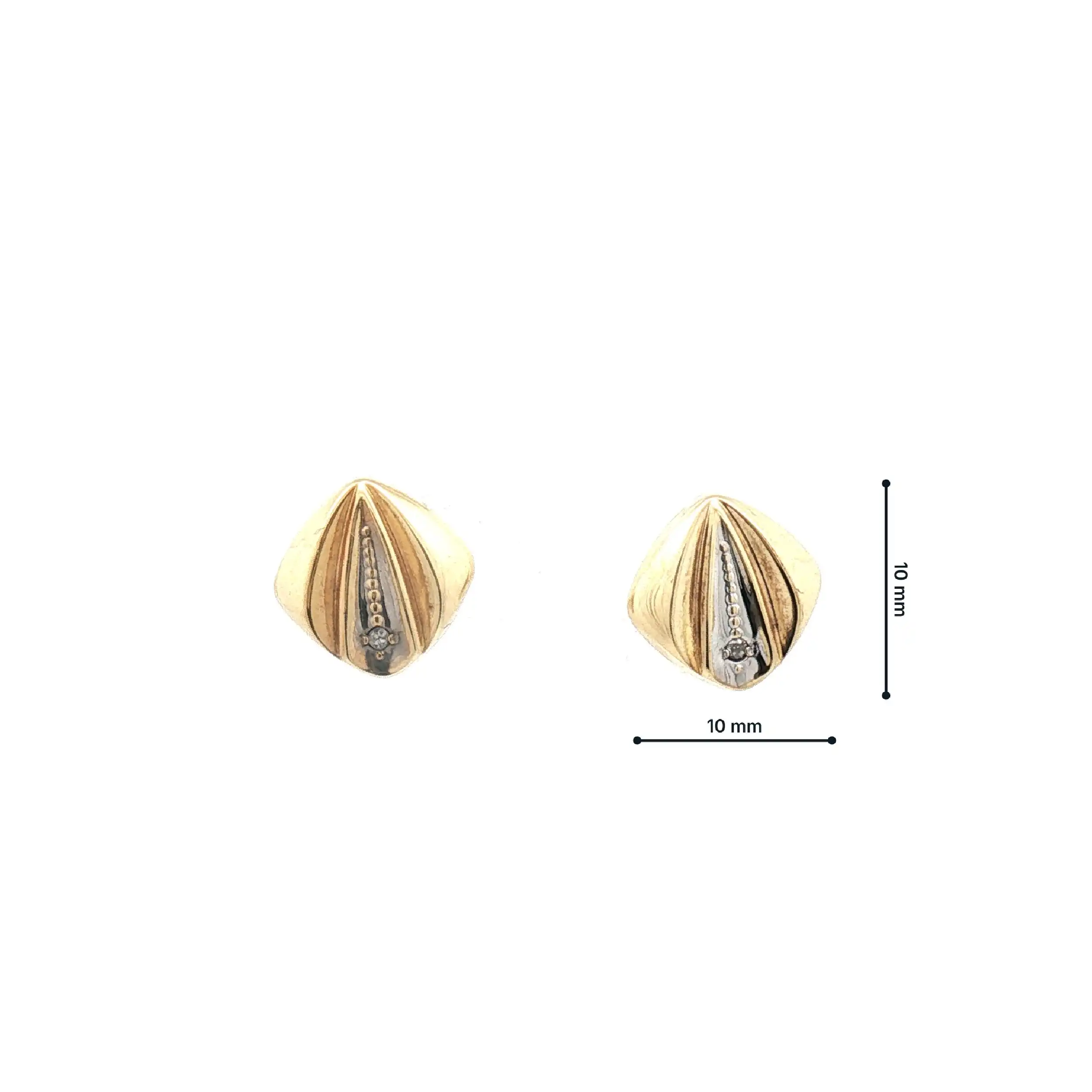 Ohrstecker Bicolor mit Diamant