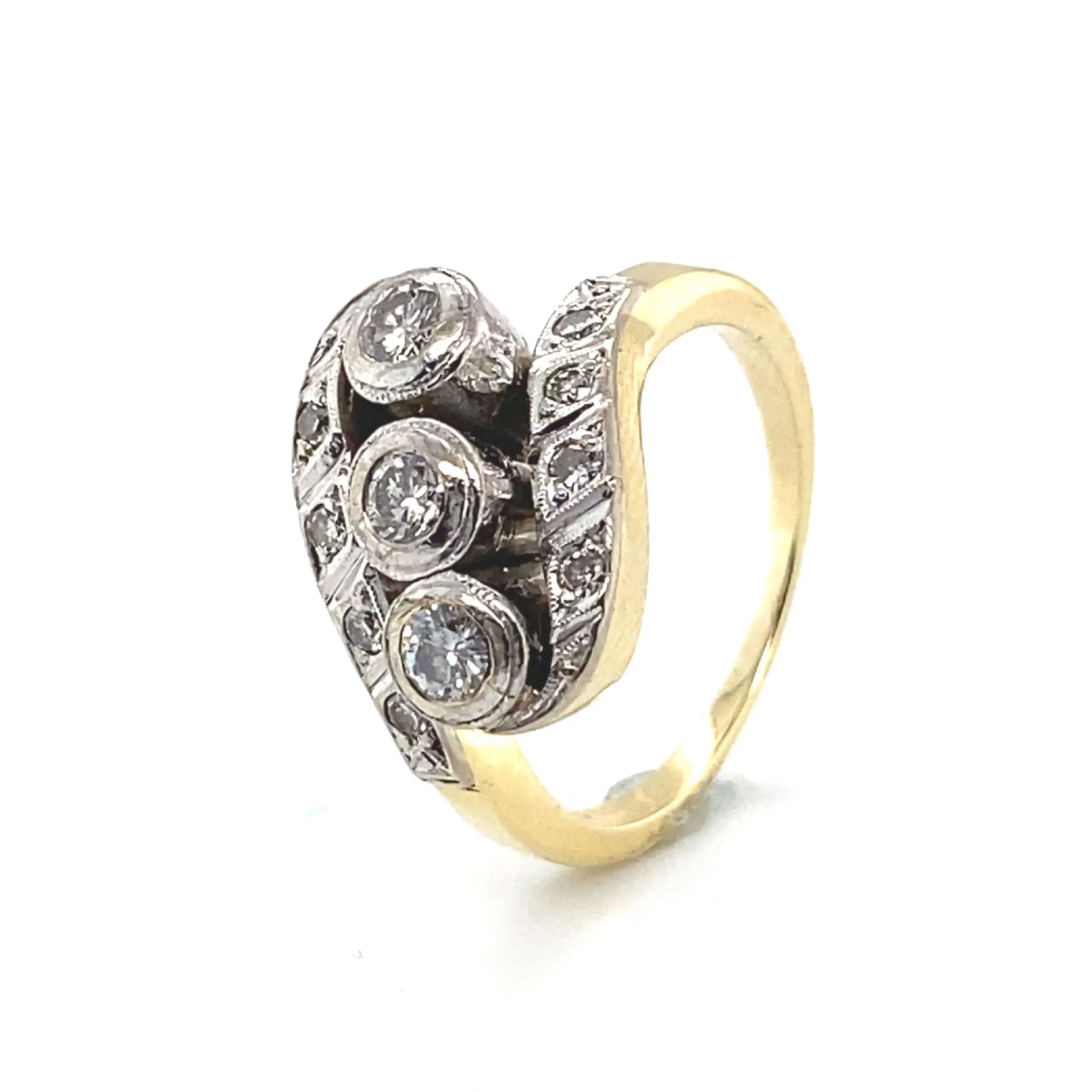 Ring bicolor Artdeco mit Brillanten Ring bicolor Artdeco mit Brillanten