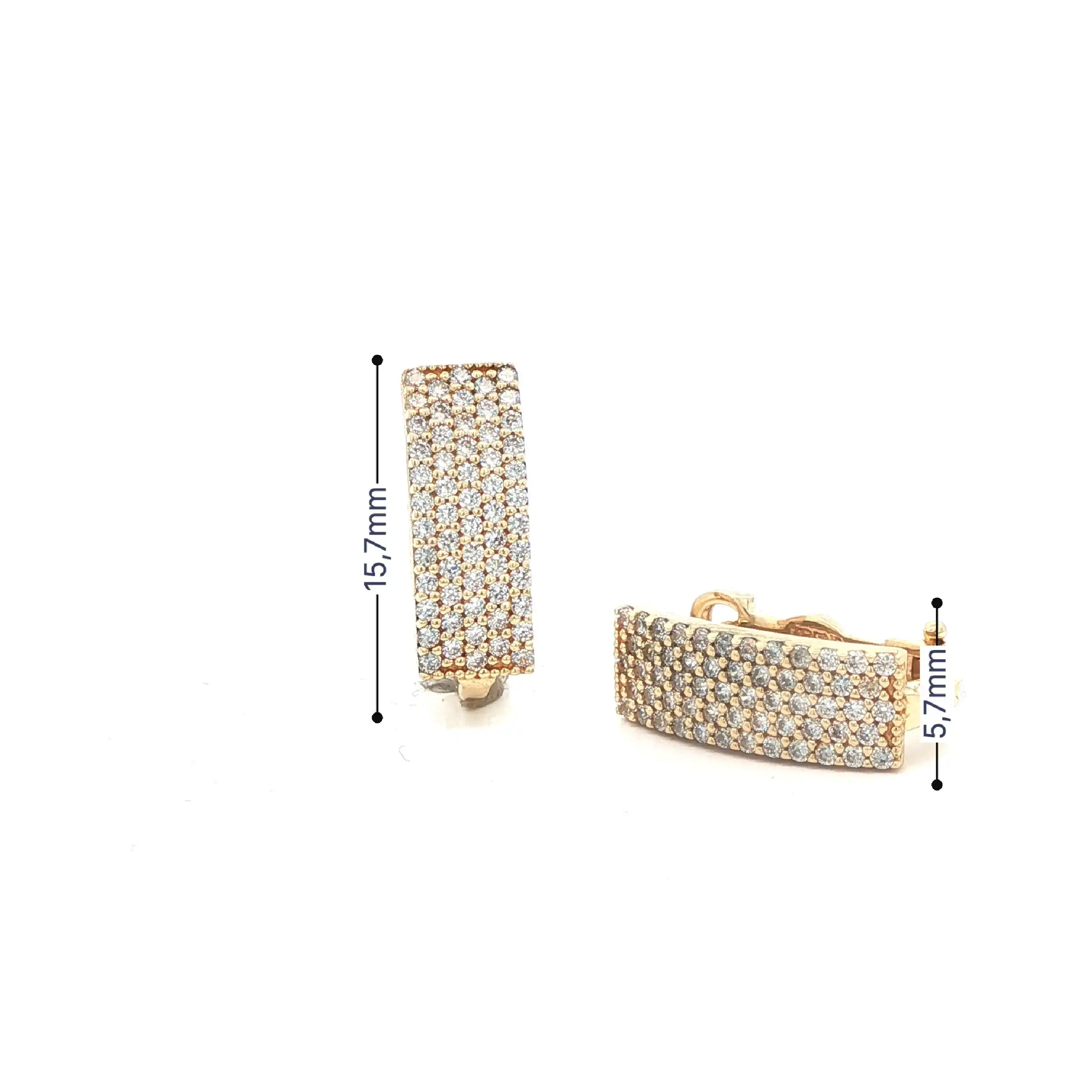 Creolen Gelbgold mit Zirkonia