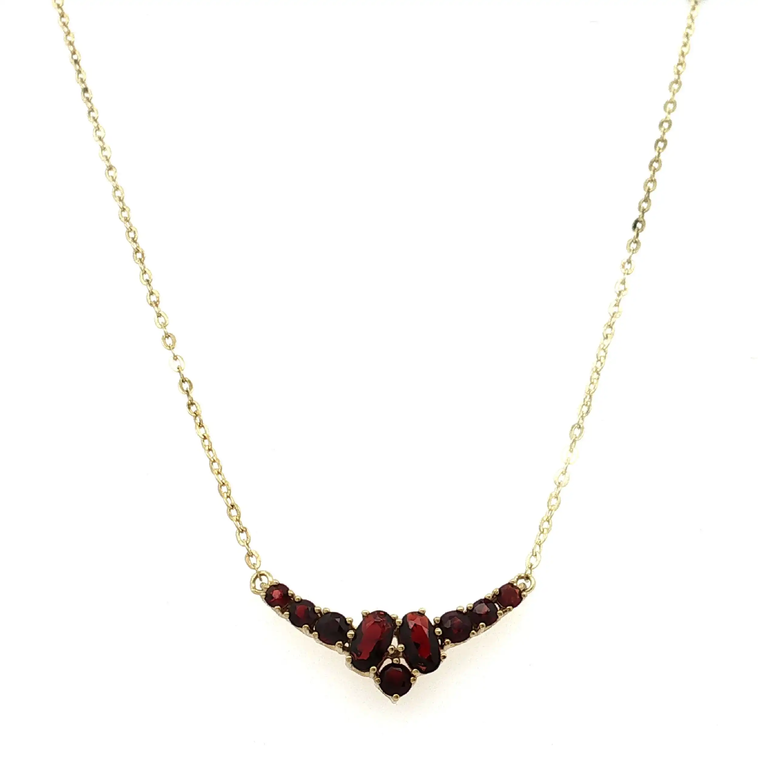 Collier Gelbgold mit Granat