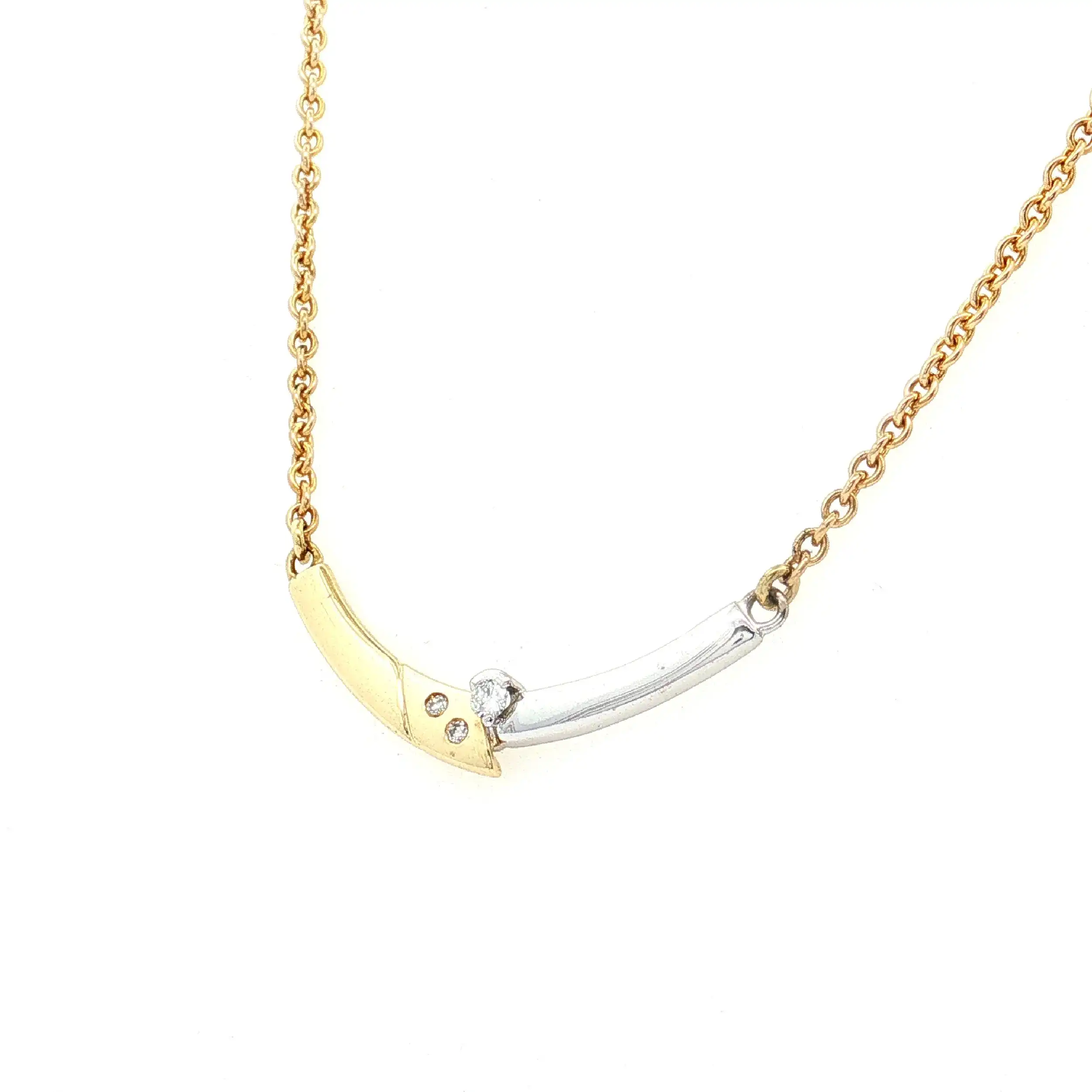 Collier Bicolor mit Brillanten