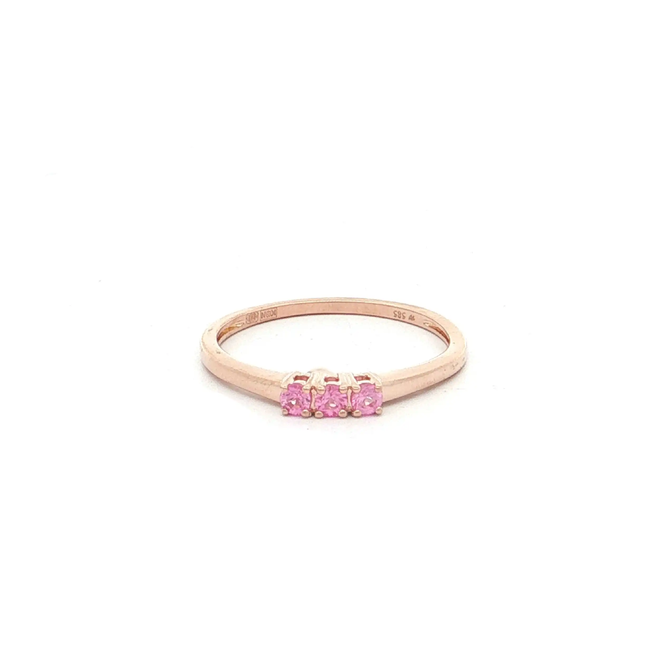Ring Roségold mit pinken Farbsteinen