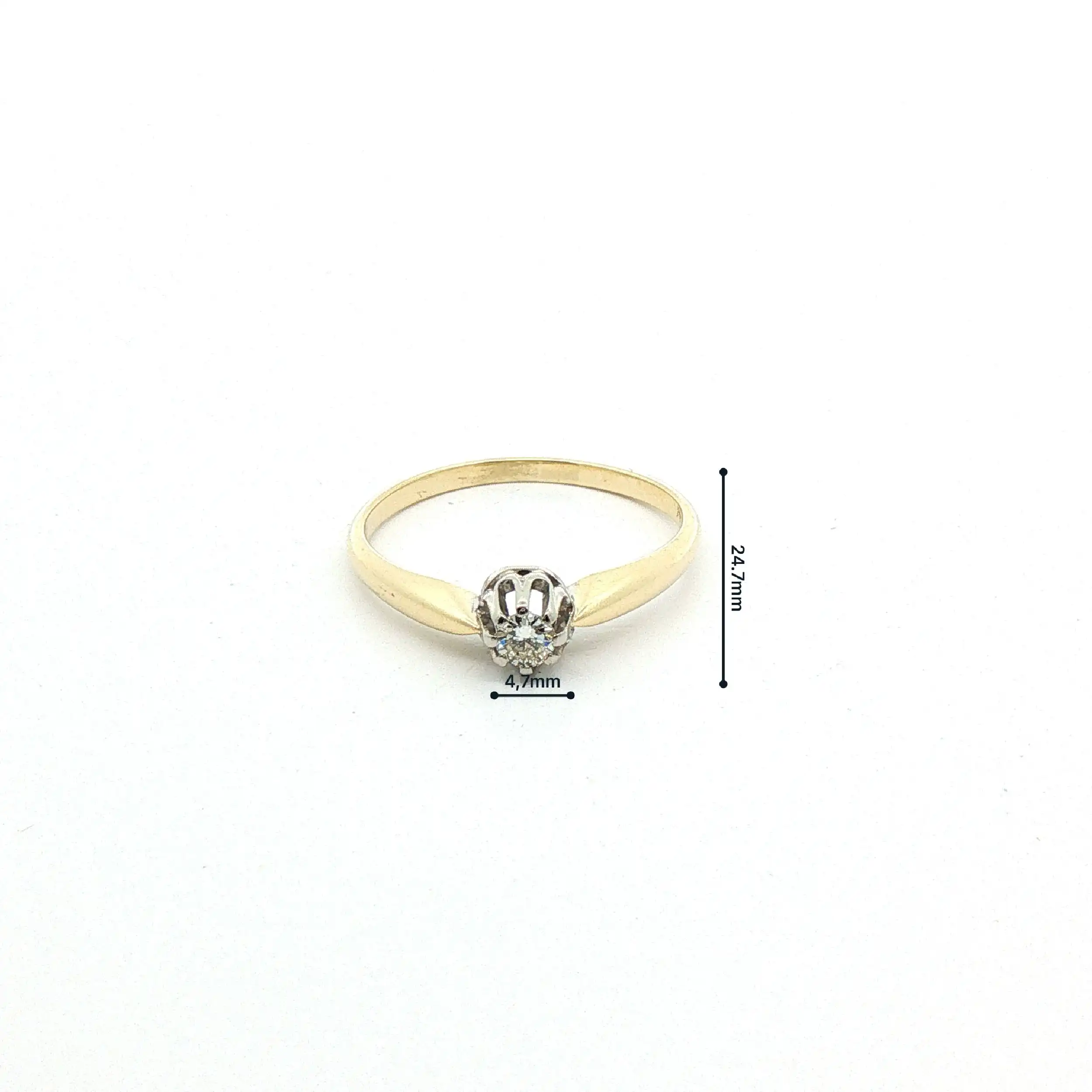 Ring Bicolor mit Brillant