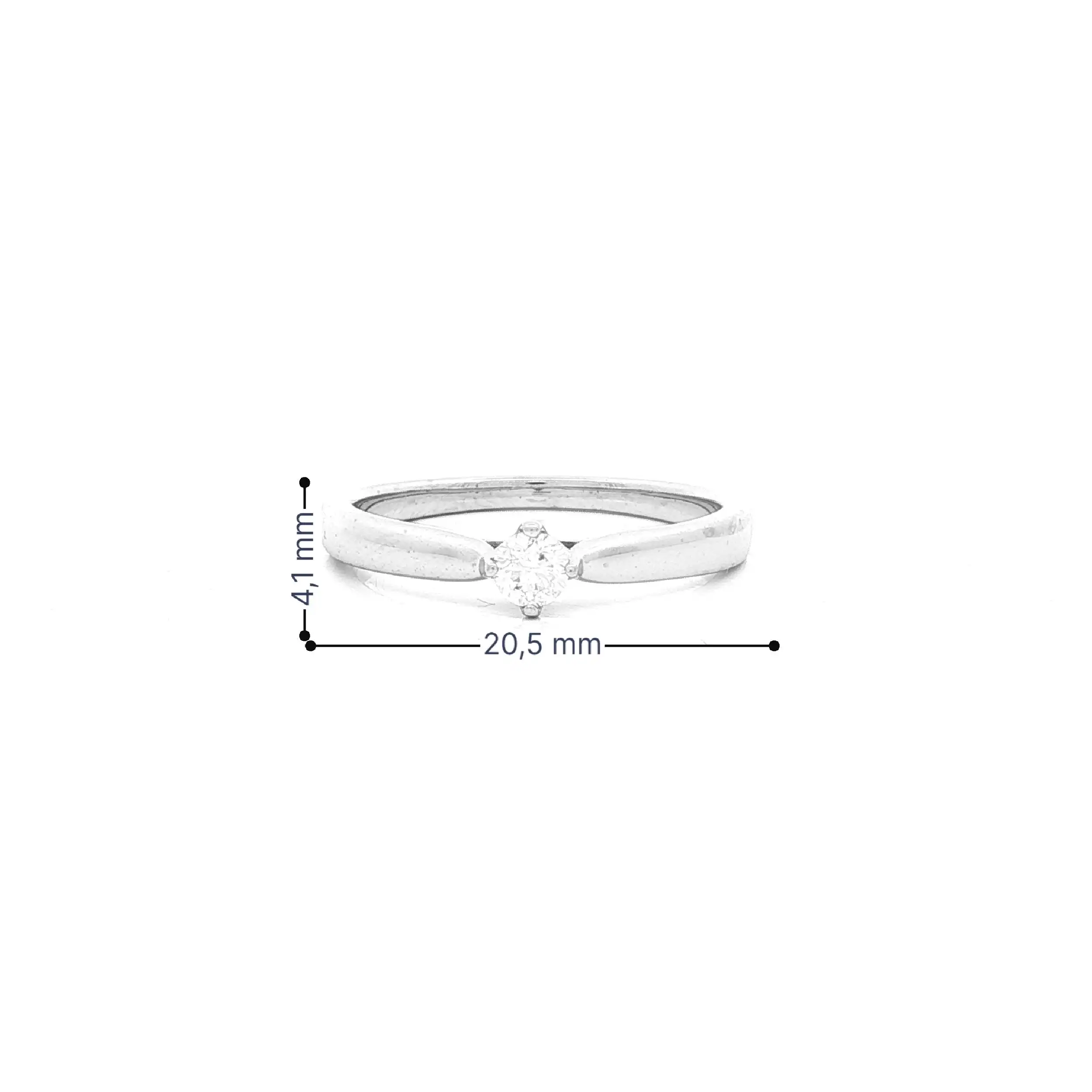 Solitärring Weißgold mit Brillant Solitärring Weißgold mit Brillant