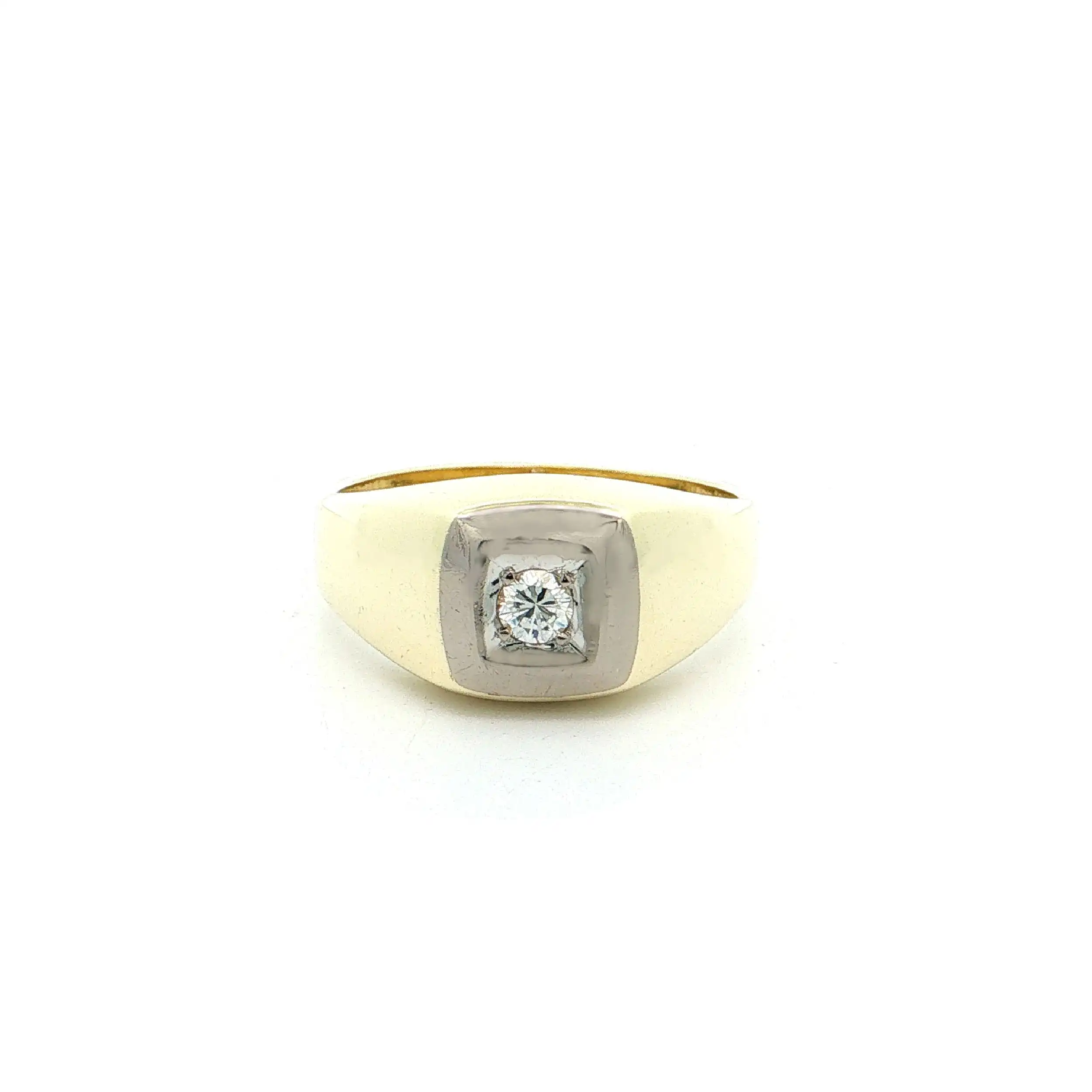 Herrenring Bicolor mit Brillant Herrenring Bicolor mit Brillant