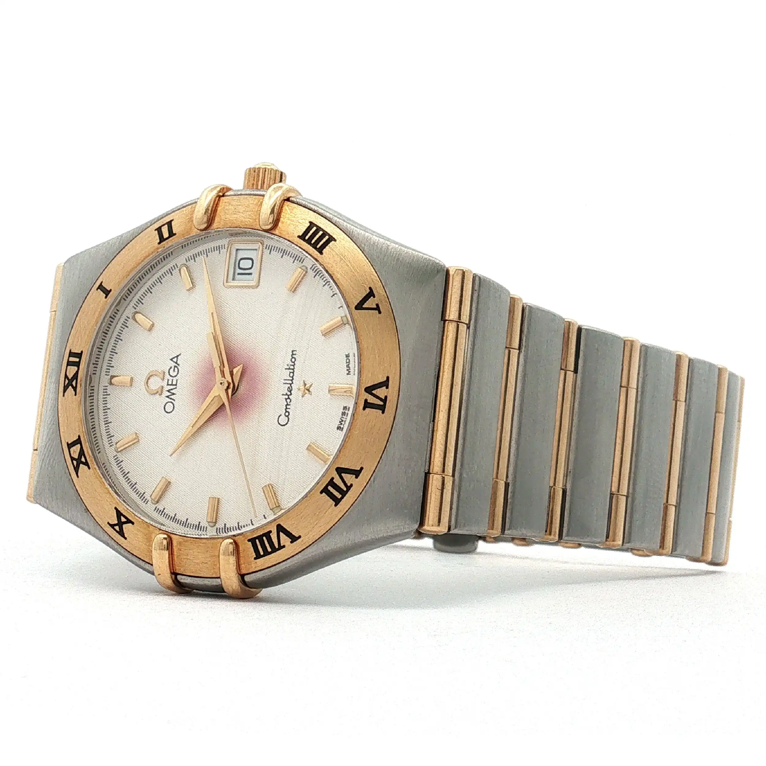 Herrenuhr Omega Constellation Quarz Zifferblatt angelaufen Herrenuhr Omega Constellation Quarz Zifferblatt angelaufen