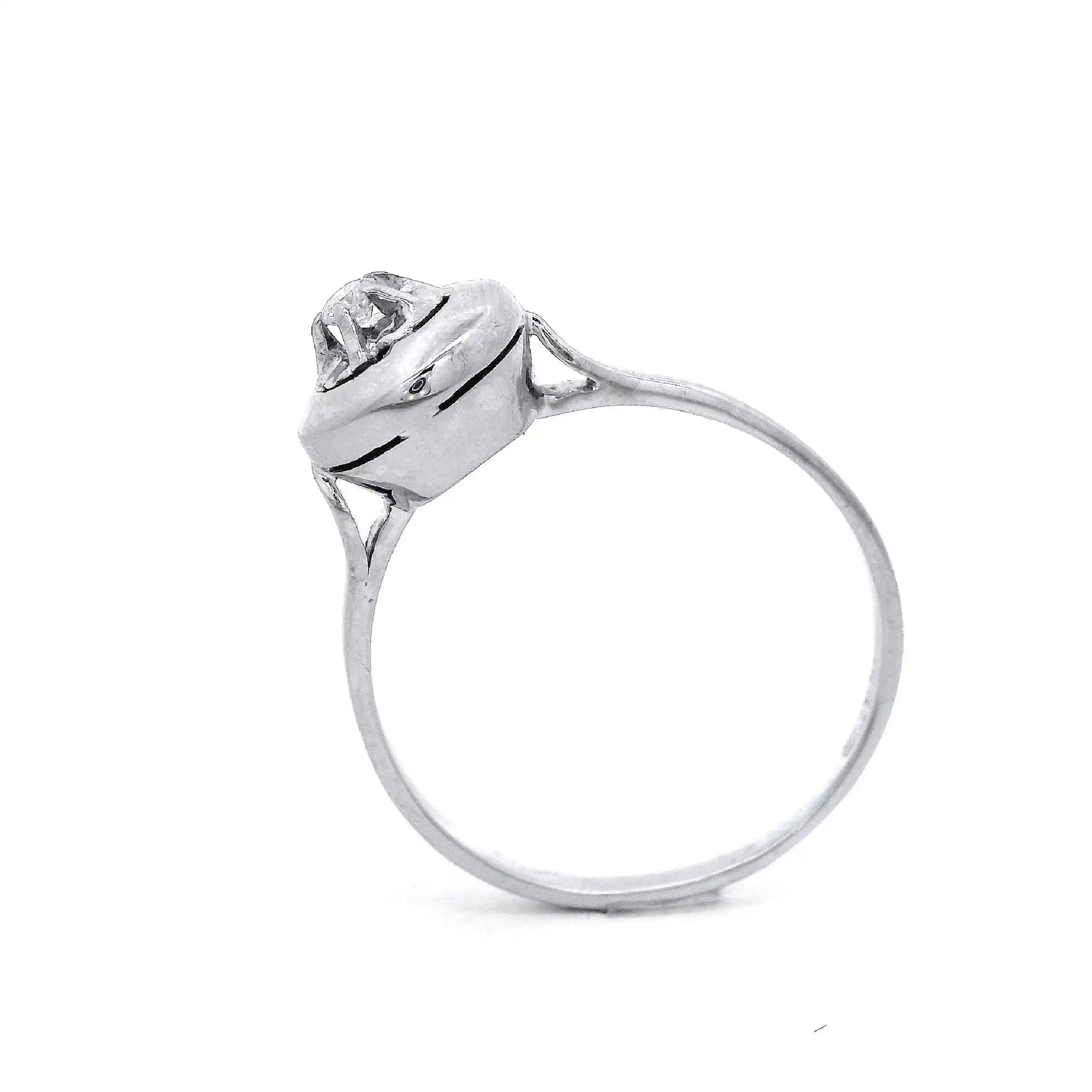 Ring Weißgold mit Brillant Ring Weißgold mit Brillant