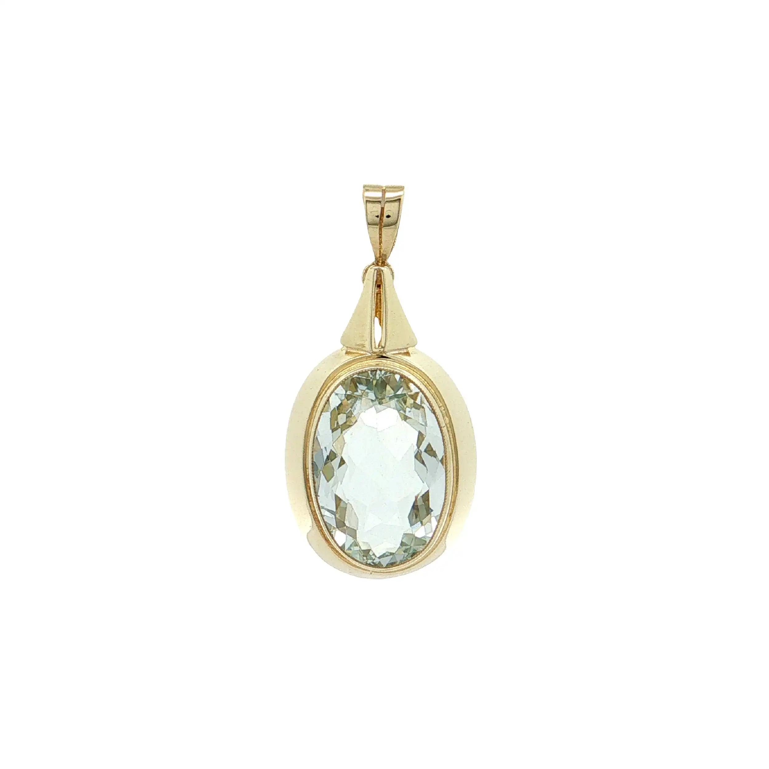 Anhänger Gelbgold mit blassblauem Aquamarin Anhänger Gelbgold mit blassblauem Aquamarin