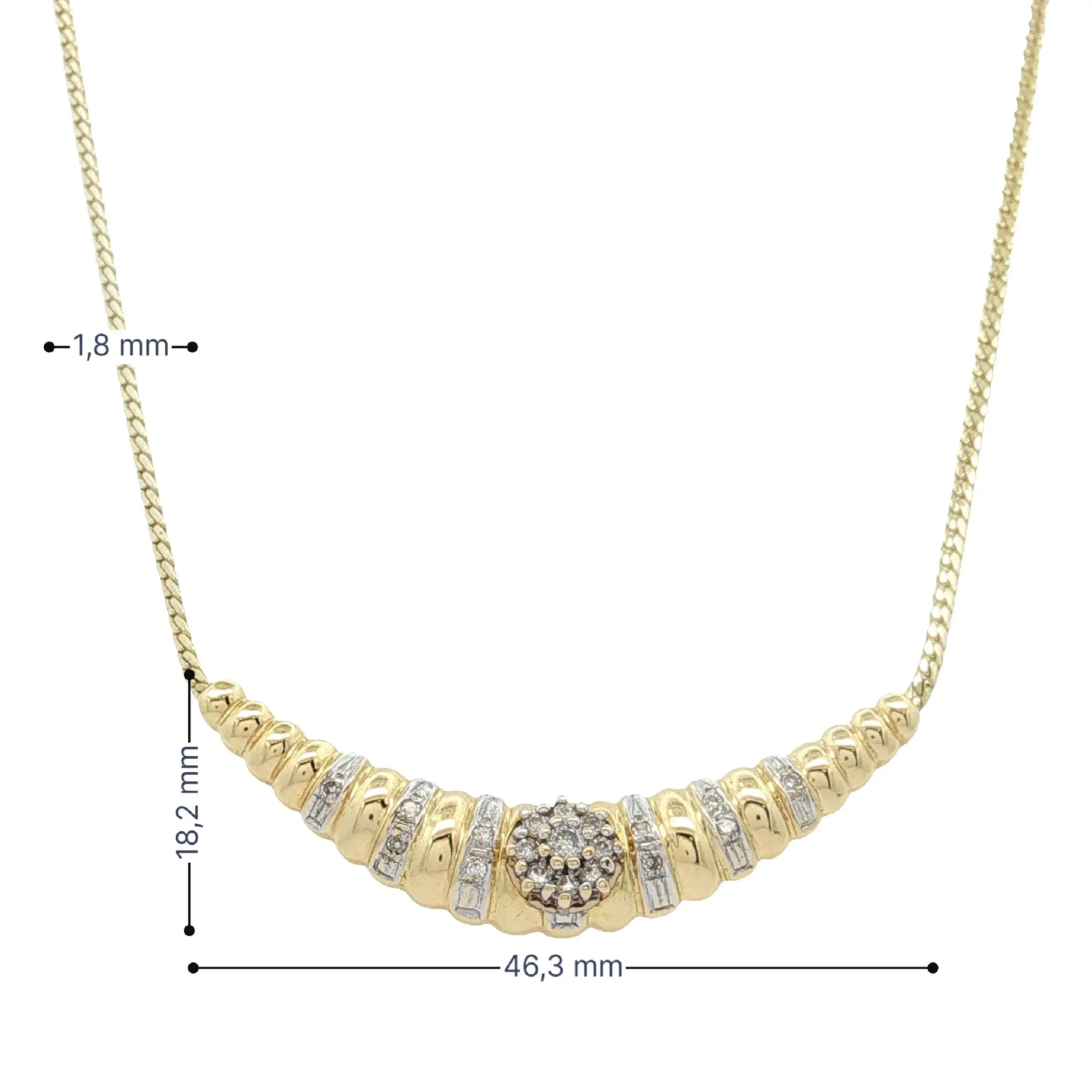 Collier Bicolor mit Brillanten Collier Bicolor mit Brillanten