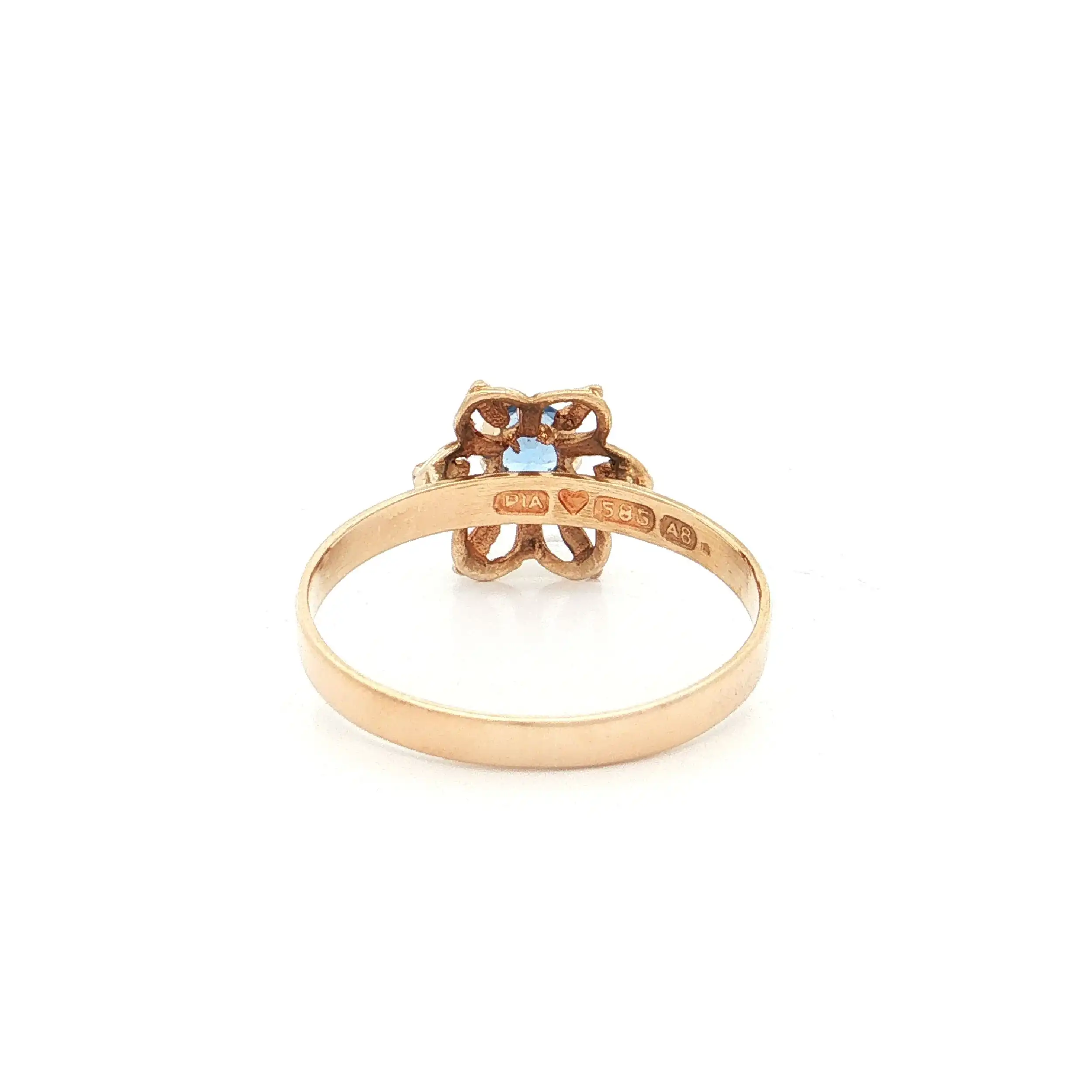 Ring Gelbgold mit synthetischem Spinell