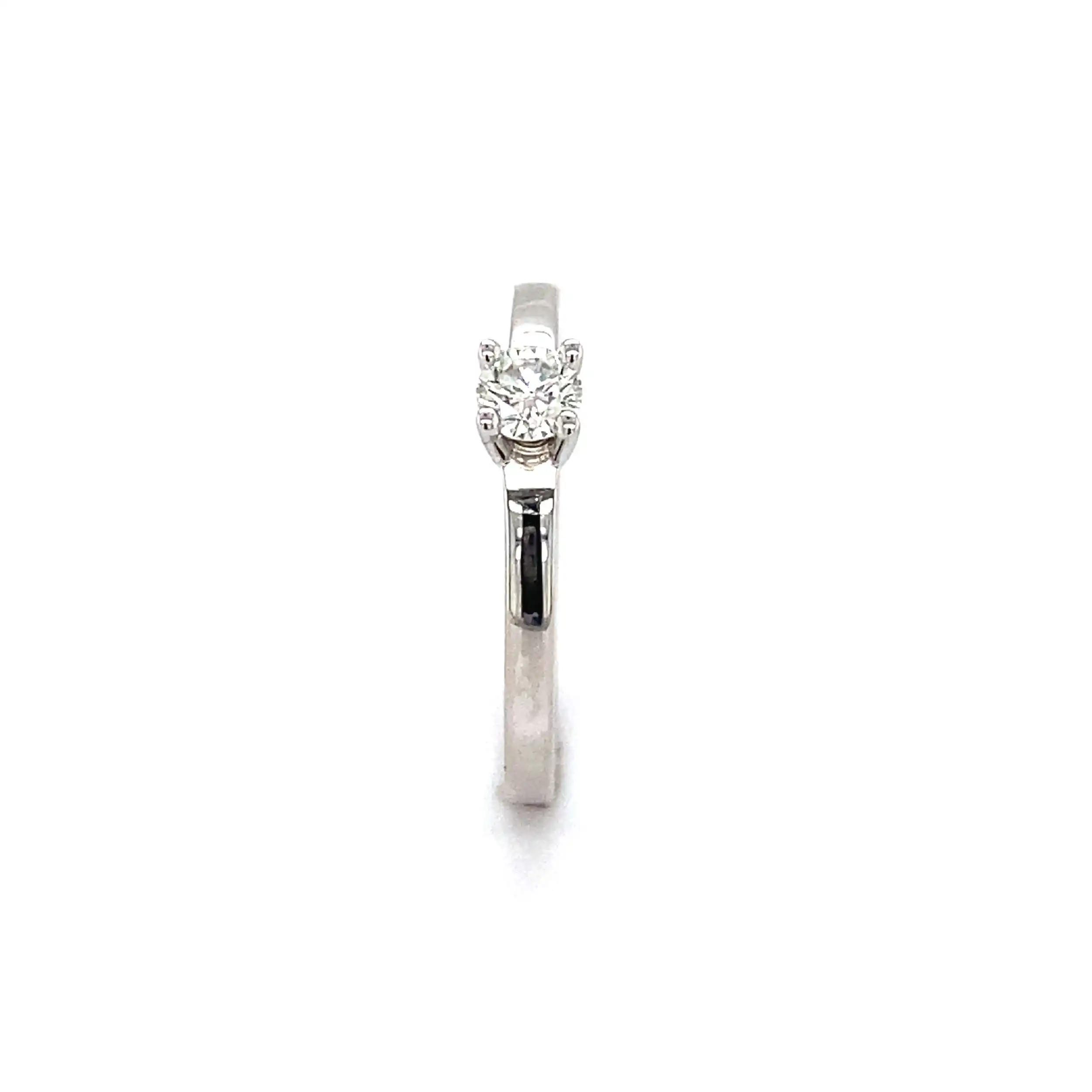 Ring Weißgold mit Brillant, mit 0,20 graviert Ring Weißgold mit Brillant, mit 0,20 graviert