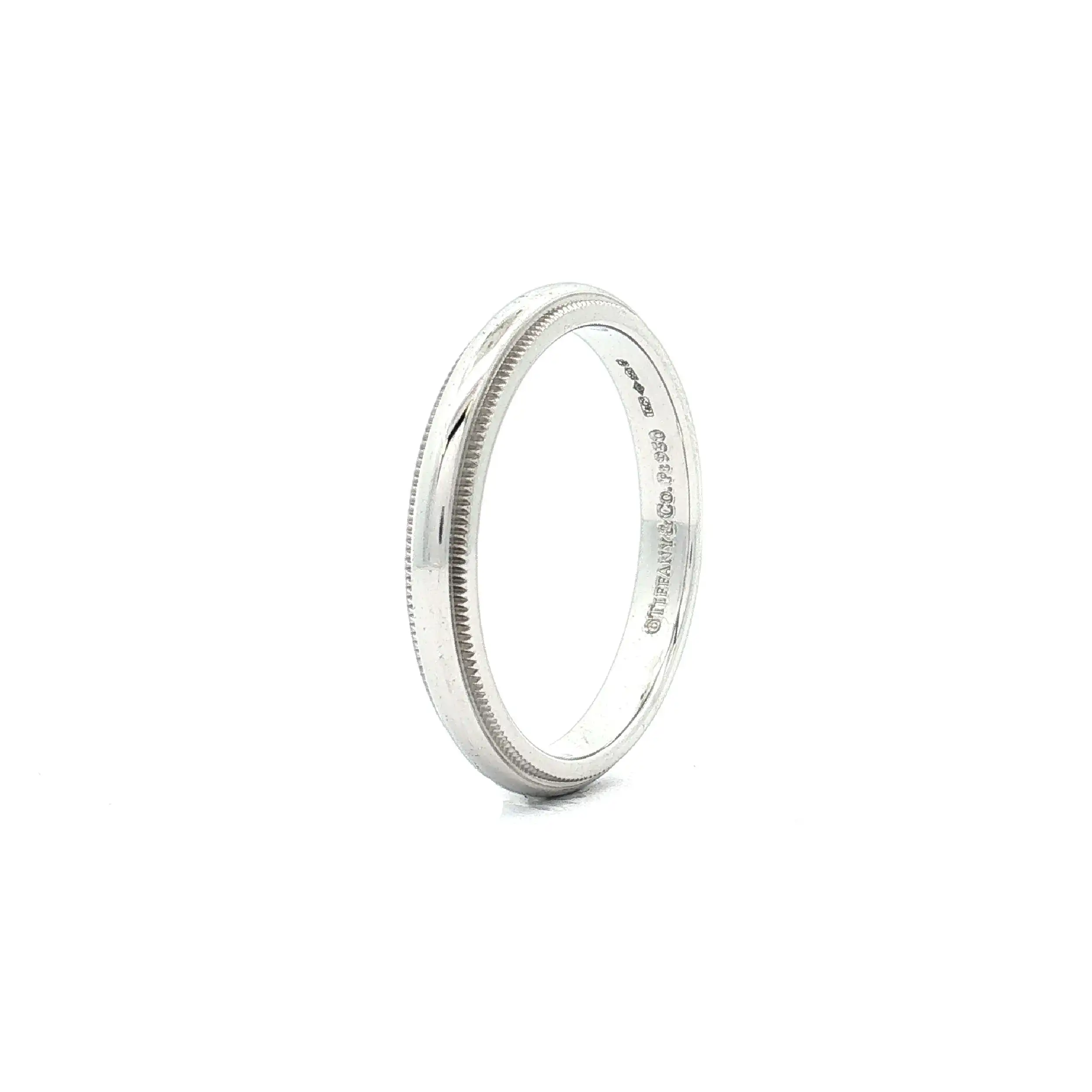Ring Platin Tiffany Milgrain Ring Platin Tiffany Milgrain