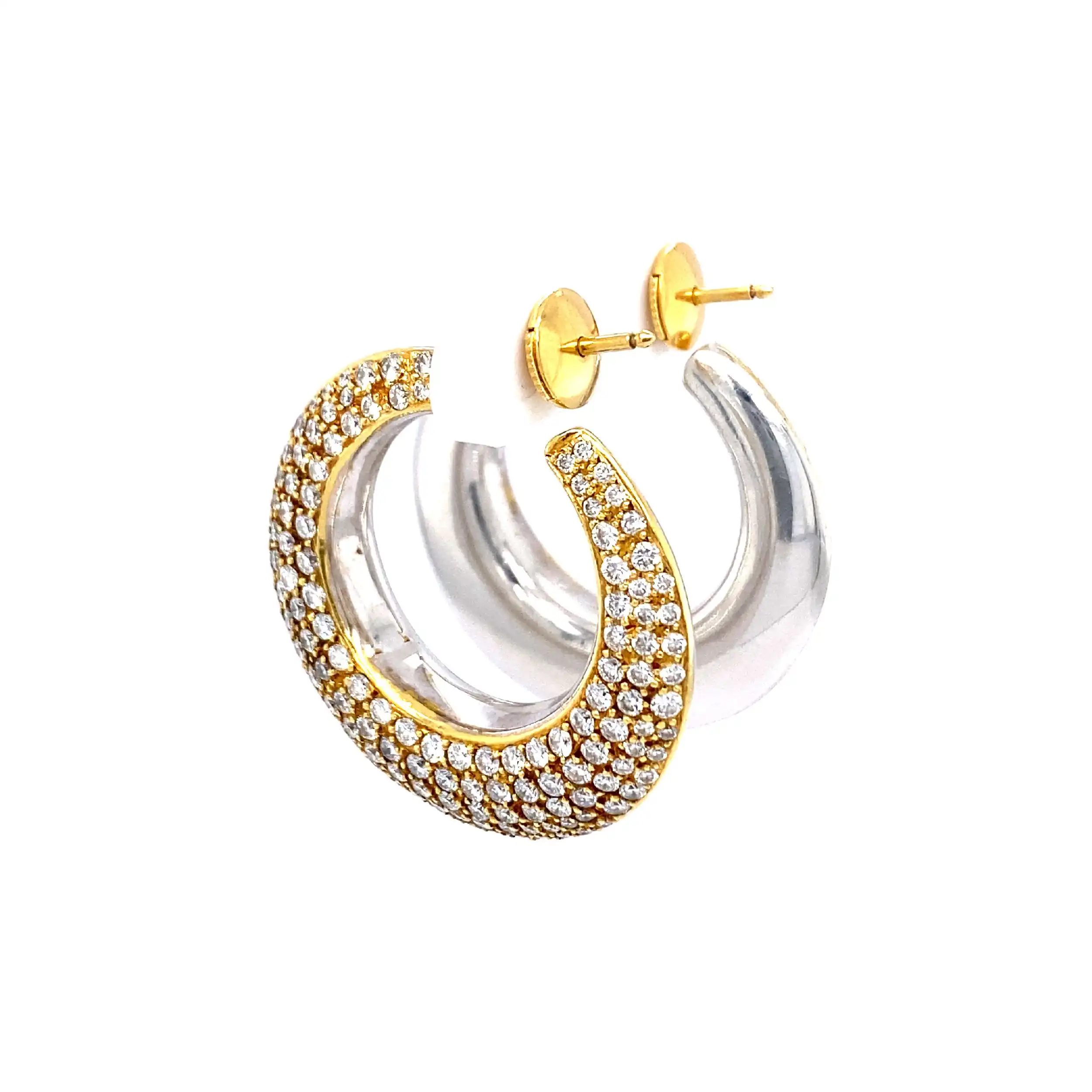 Creolen Bicolor mit Brillanten Creolen Bicolor mit Brillanten