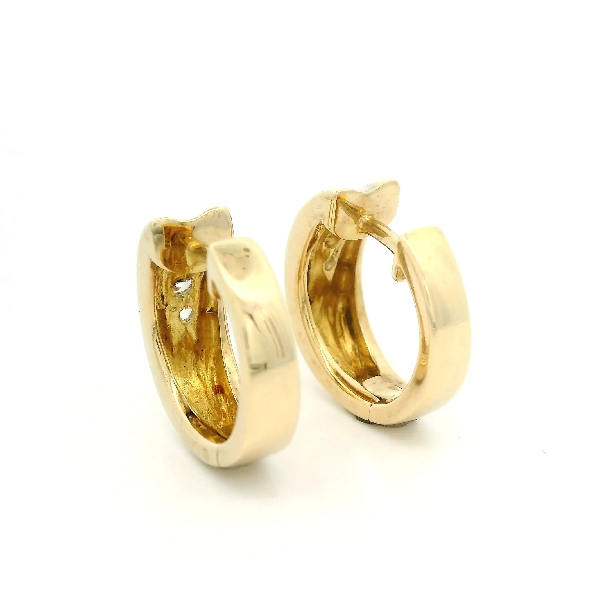 Creolen Gelbgold mit Zirkonia Creolen Gelbgold mit Zirkonia
