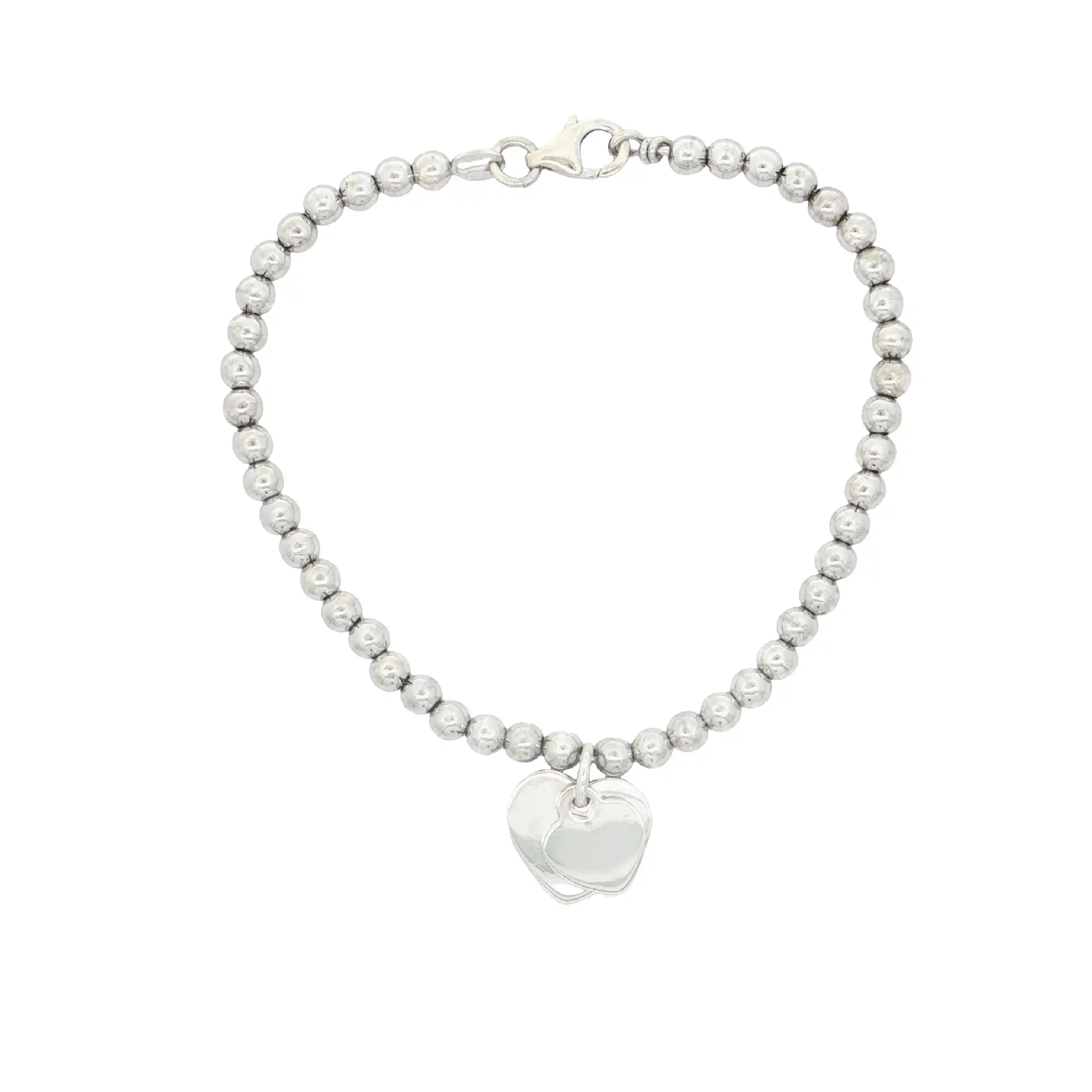 Kugelarmband Silber mit "Herzchen" Anhängern