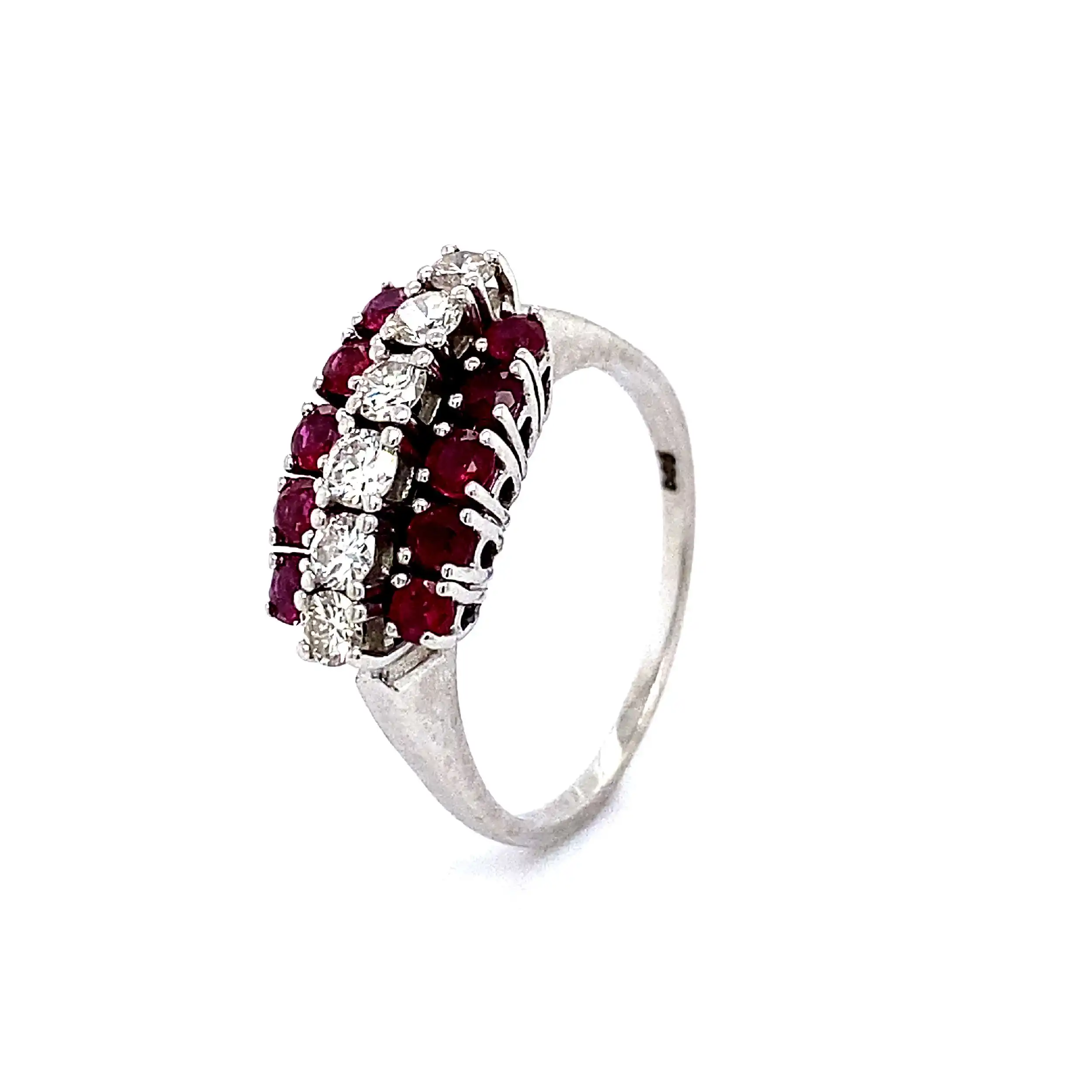 Ring Weißgold mit Rubinen und Brillanten Ring Weißgold mit Rubinen und Brillanten
