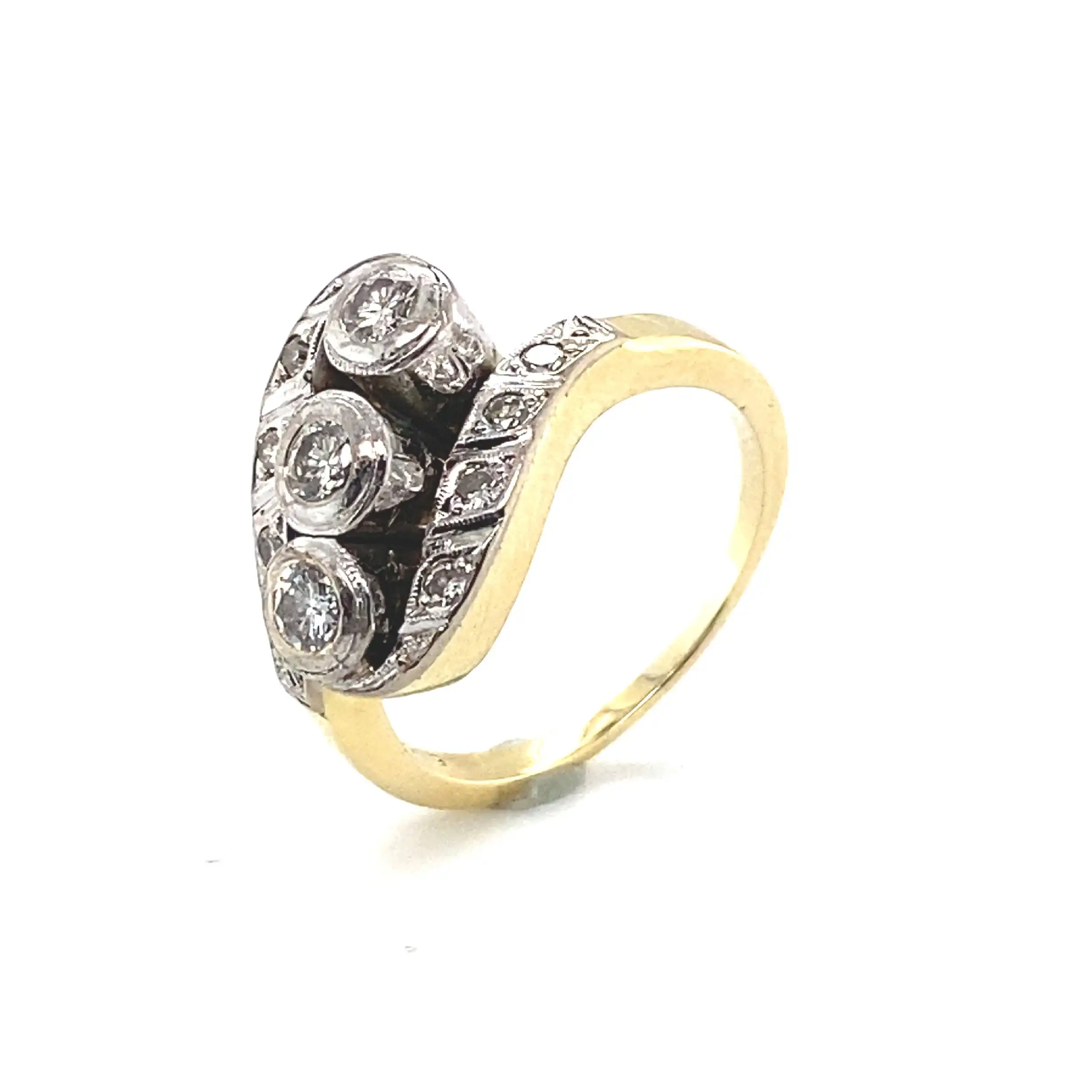 Ring bicolor Artdeco mit Brillanten Ring bicolor Artdeco mit Brillanten