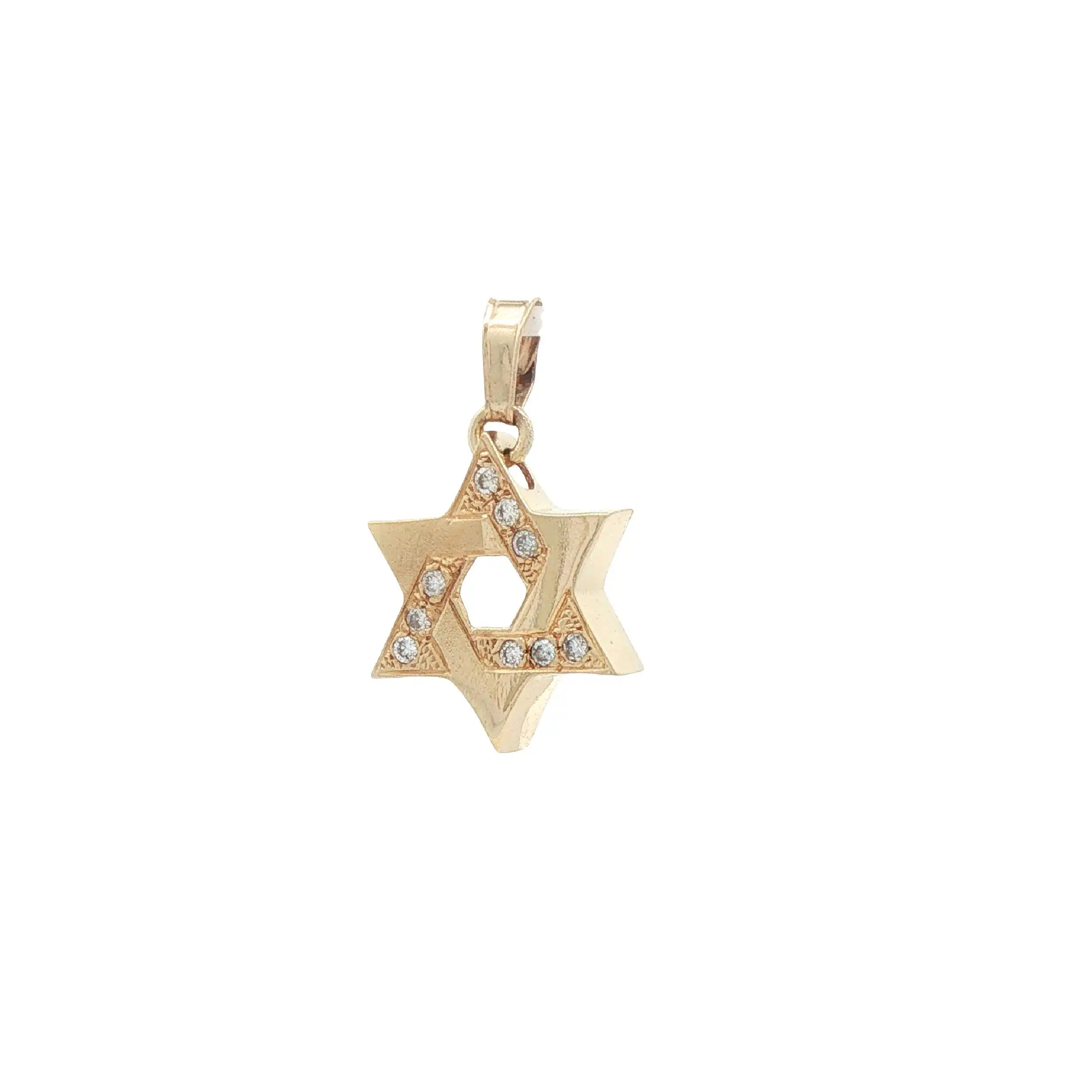 Anhänger Gelbgold Stern mit Brillanten