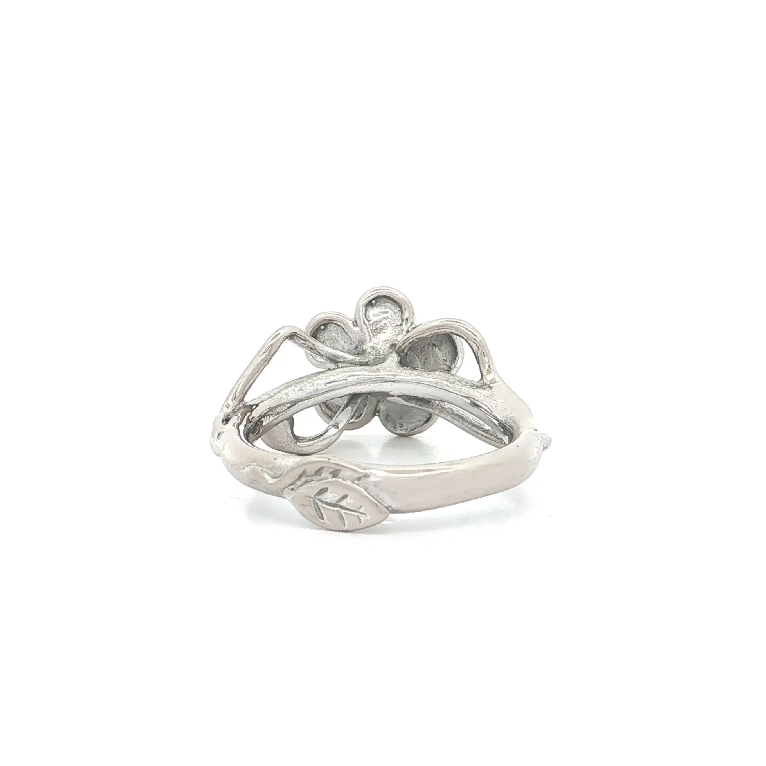Ring Weißgold mit Brillant "Blume"
