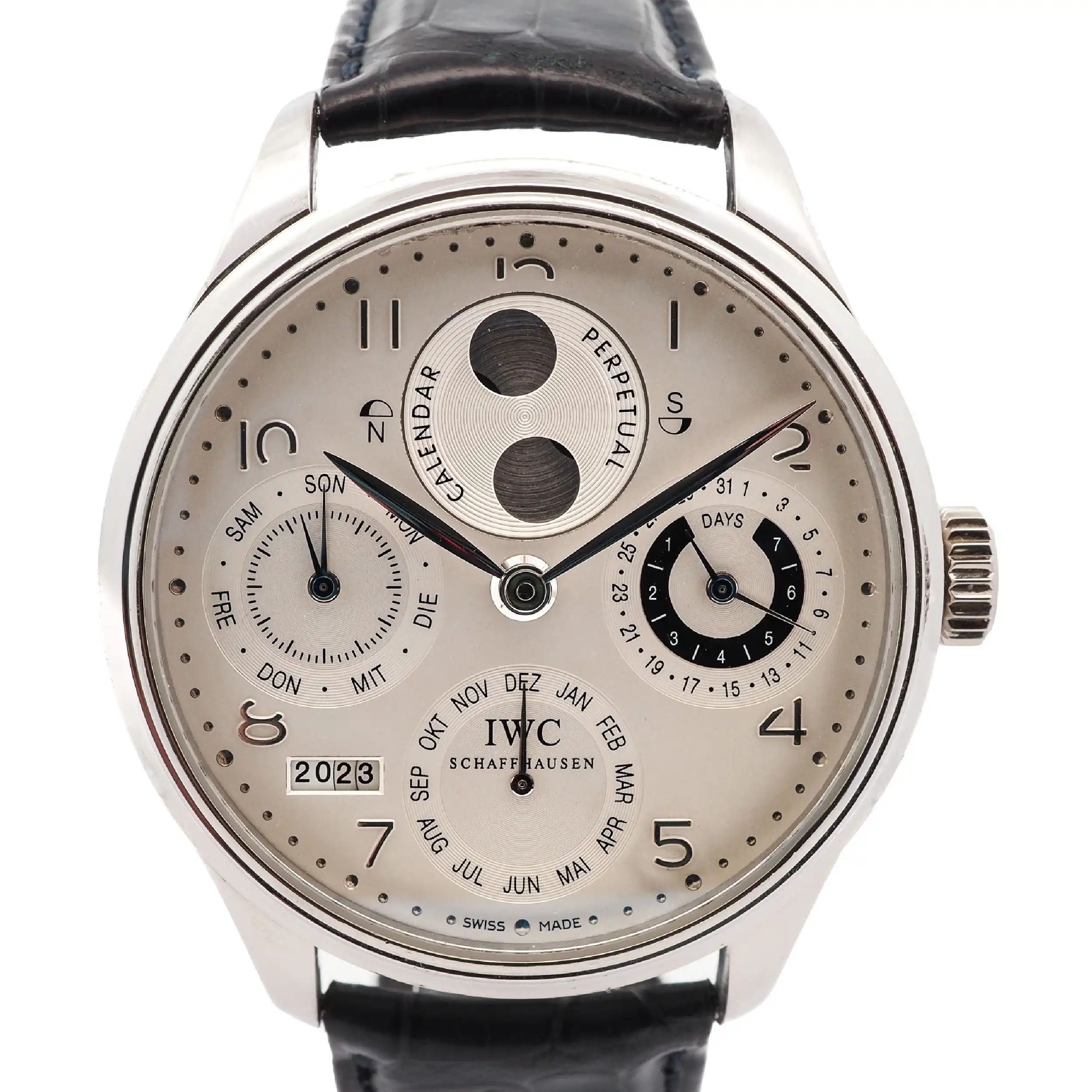Herrenuhr IWC Portugieser Perpetual "Ewiger Kalender" Platin limitiert auf 250 Stk.
