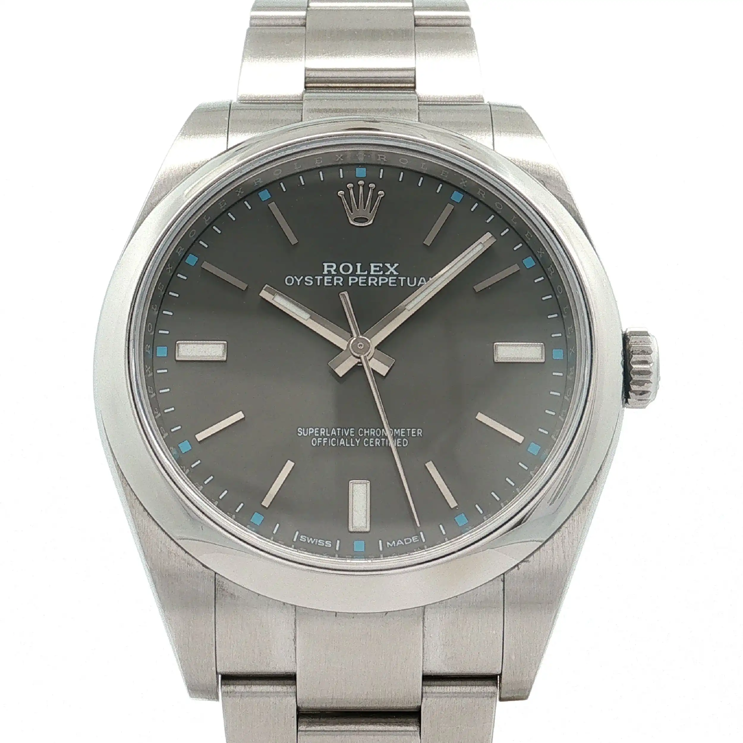 Herrenuhr Rolex 114300 Oyster Perpetual 39 Grey Dial Automatik