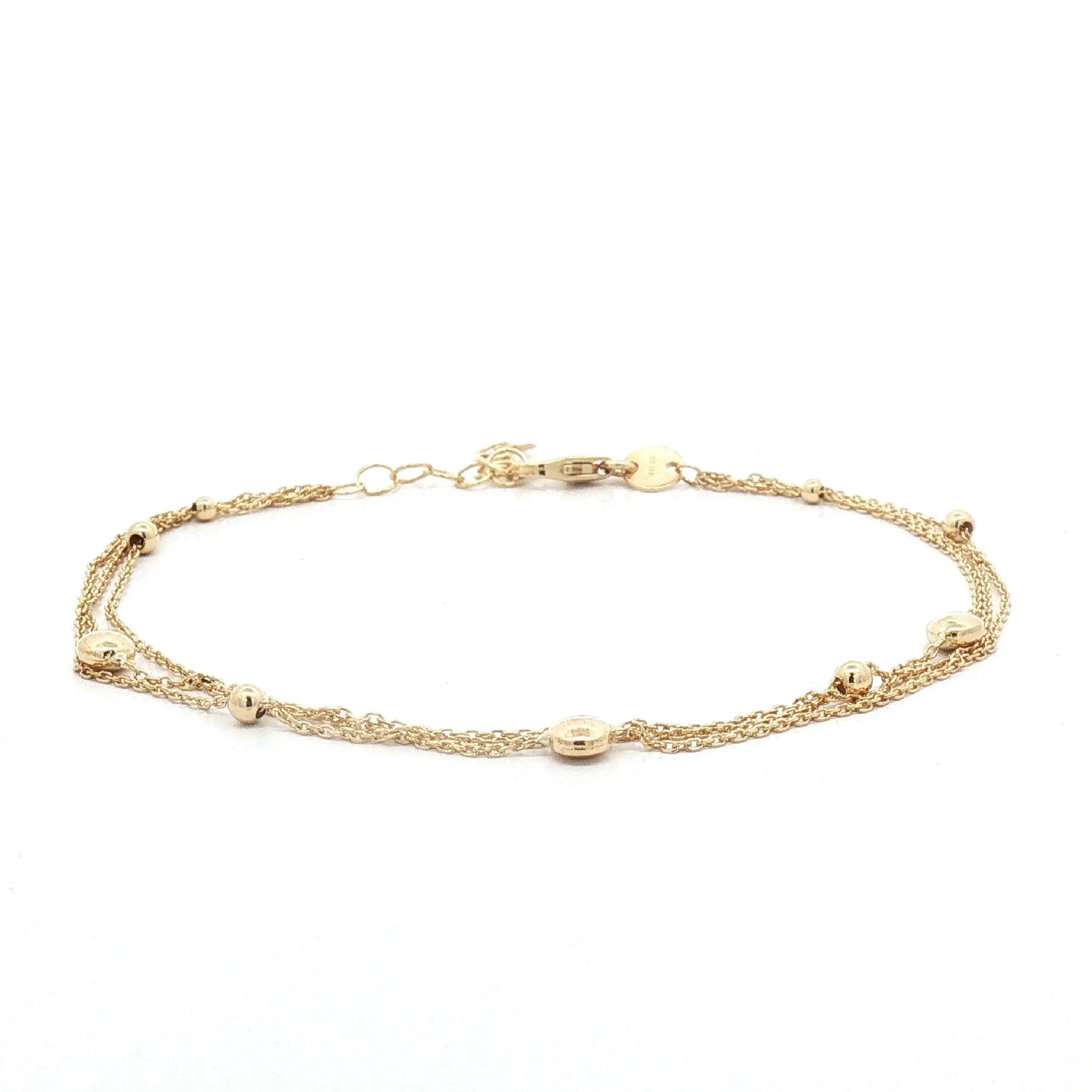 Armband Gelbgold 3-reihig mit Elementen