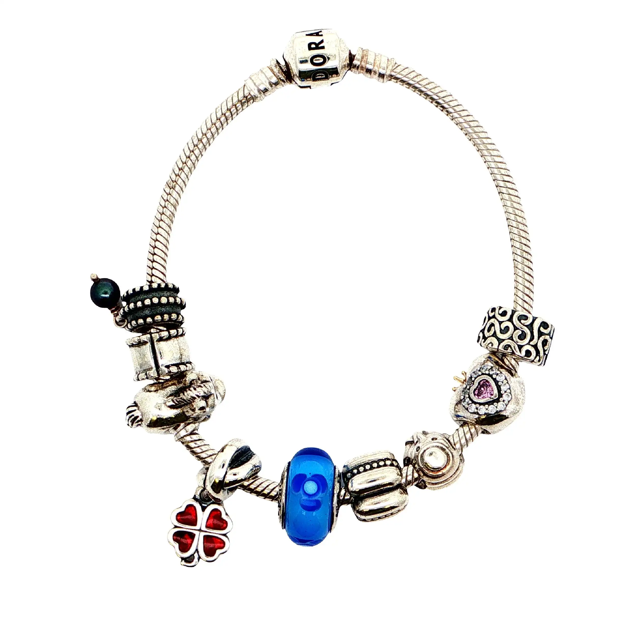 Pandora Armband Silber mit 9 Charms Pandora Armband Silber mit 9 Charms