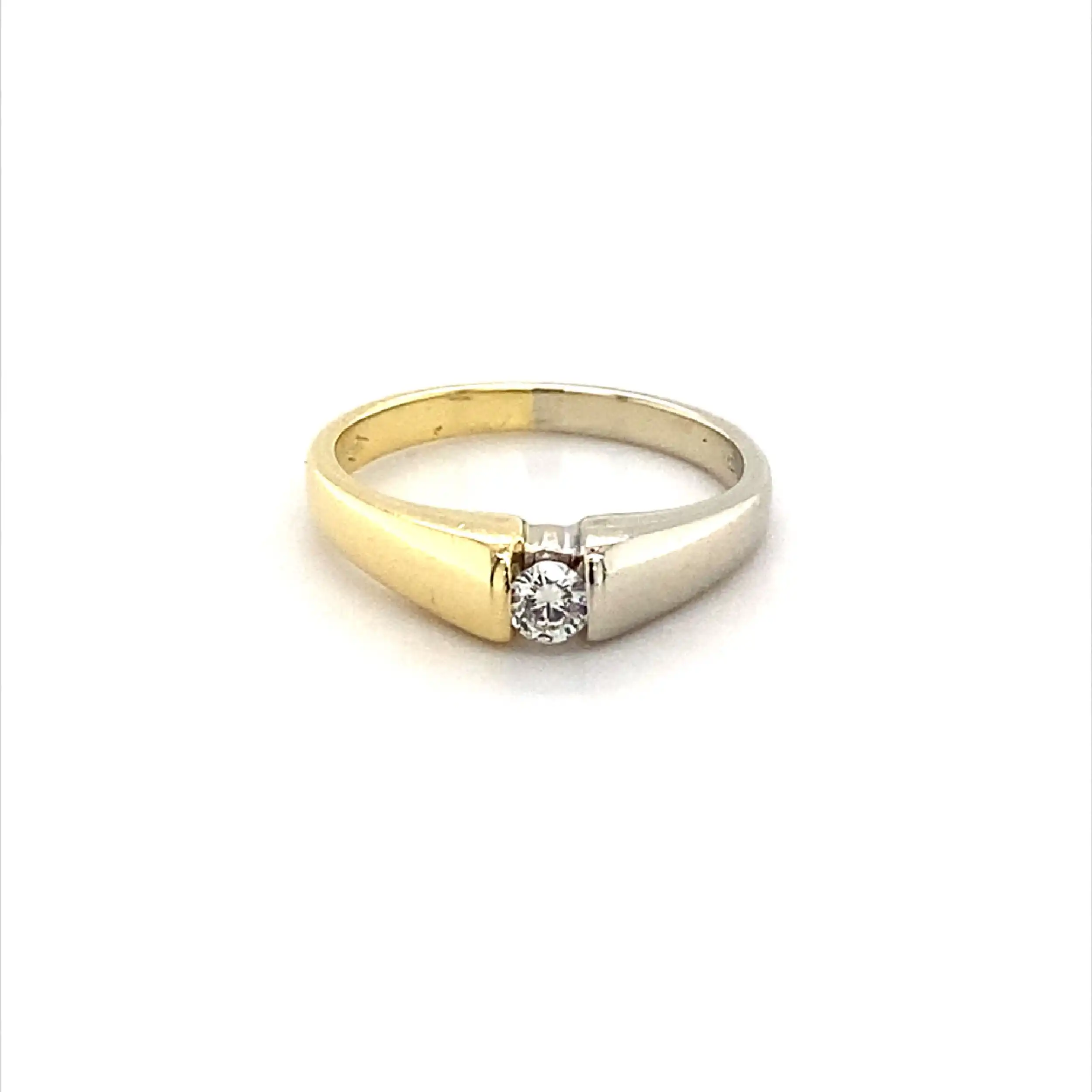 Ring Bicolor mit Brillant Ring Bicolor mit Brillant