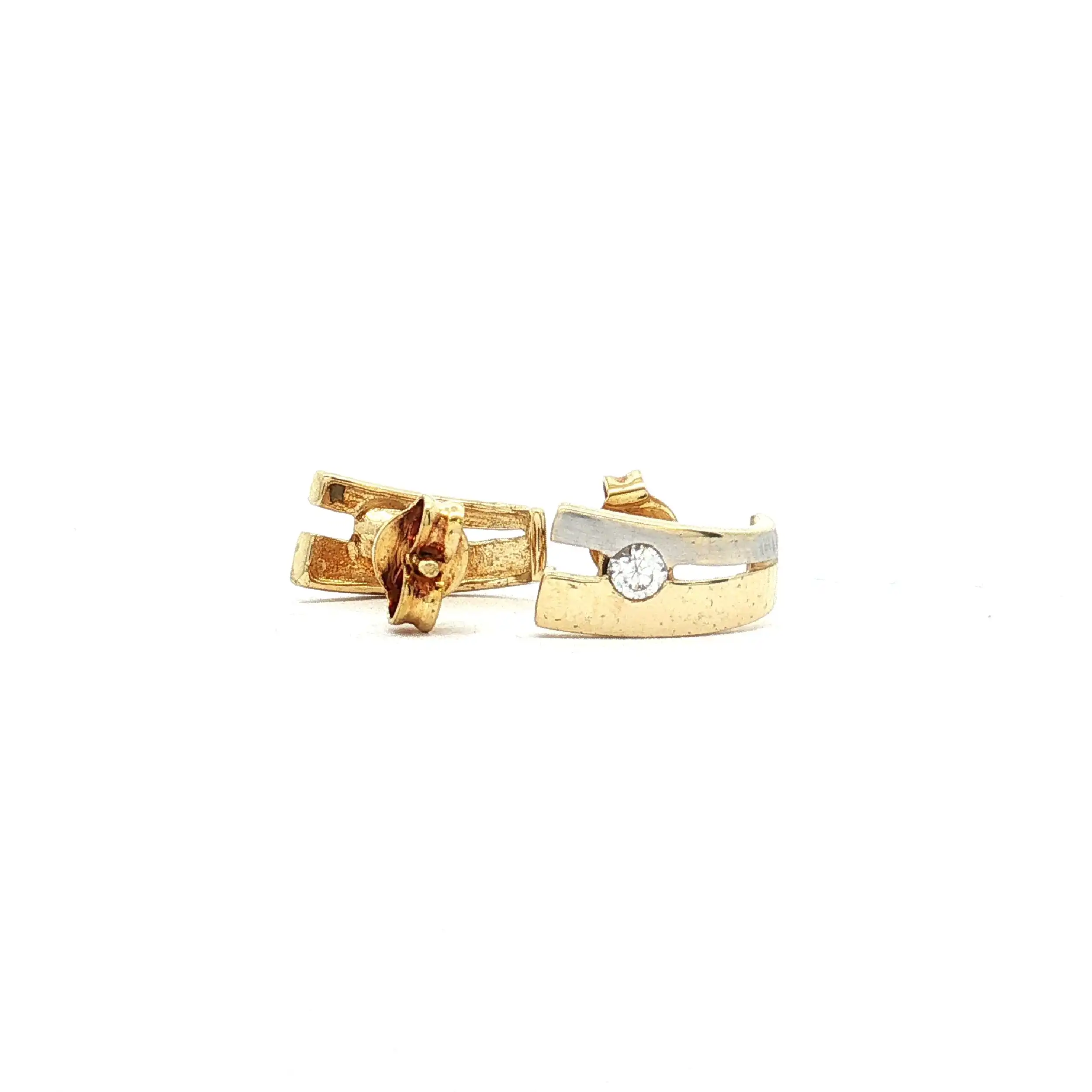 Ohrstecker Bicolor mit Zirkonia