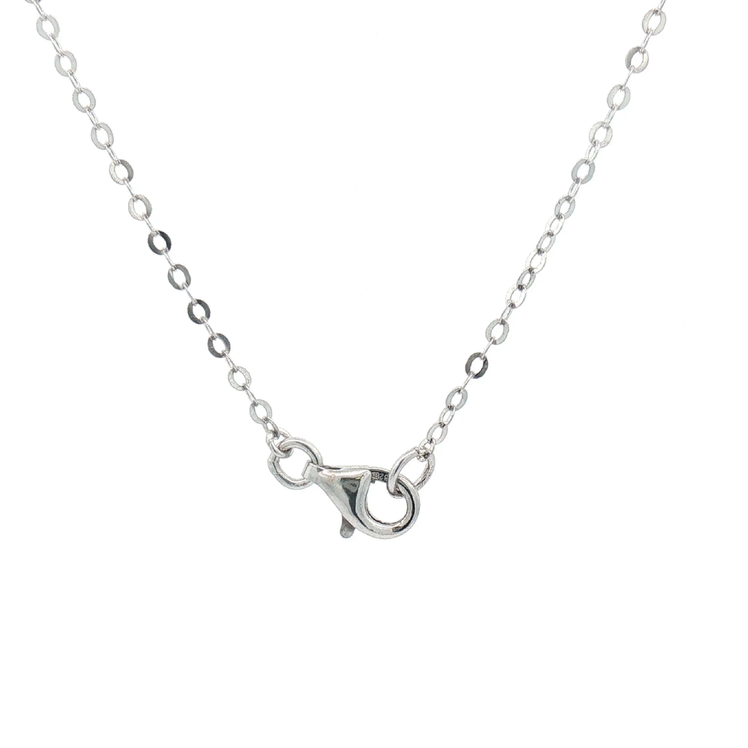 Silbercollier mit Farbsteinen und Zirkonia