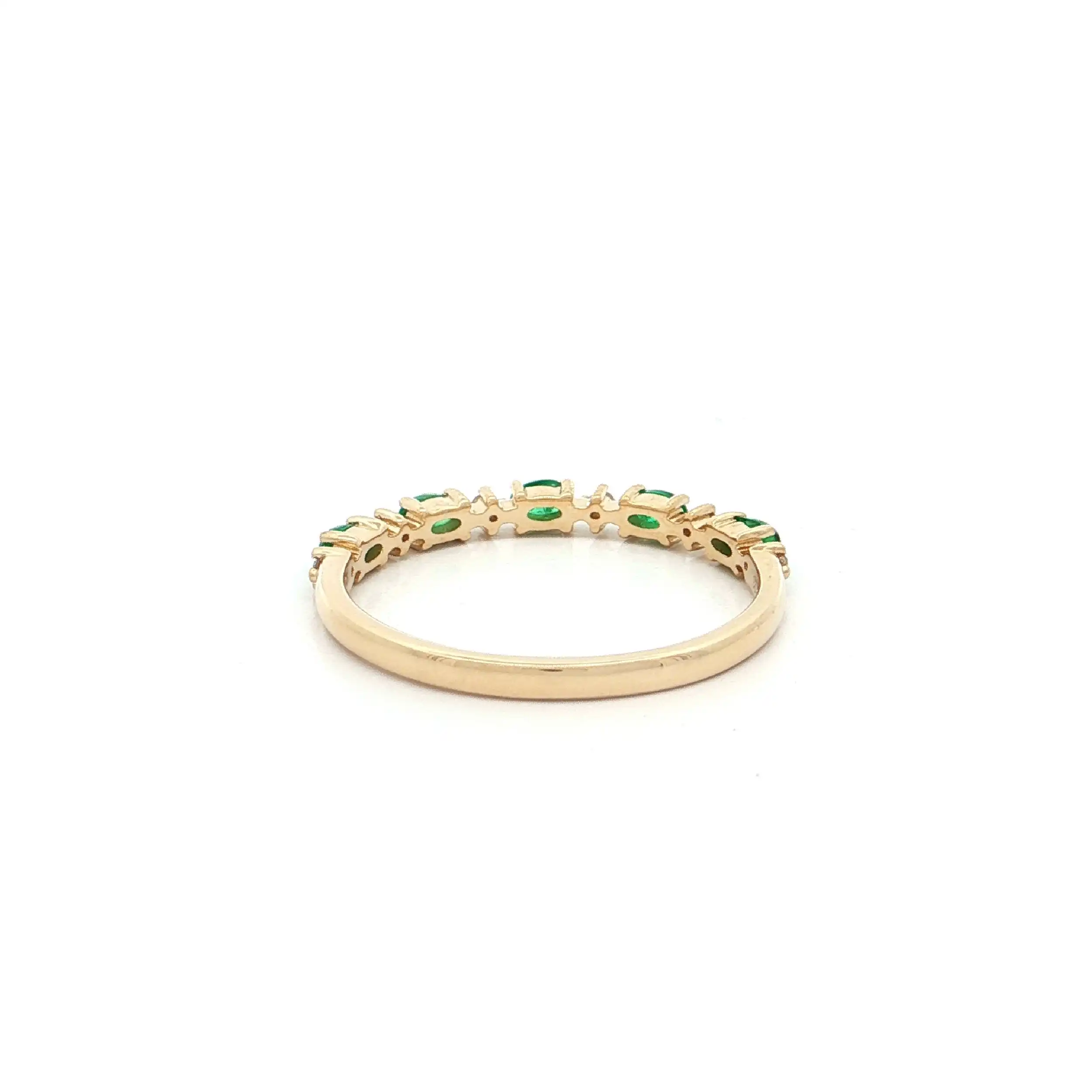 Ring Gelbgold mit Diamanten und Smaragden